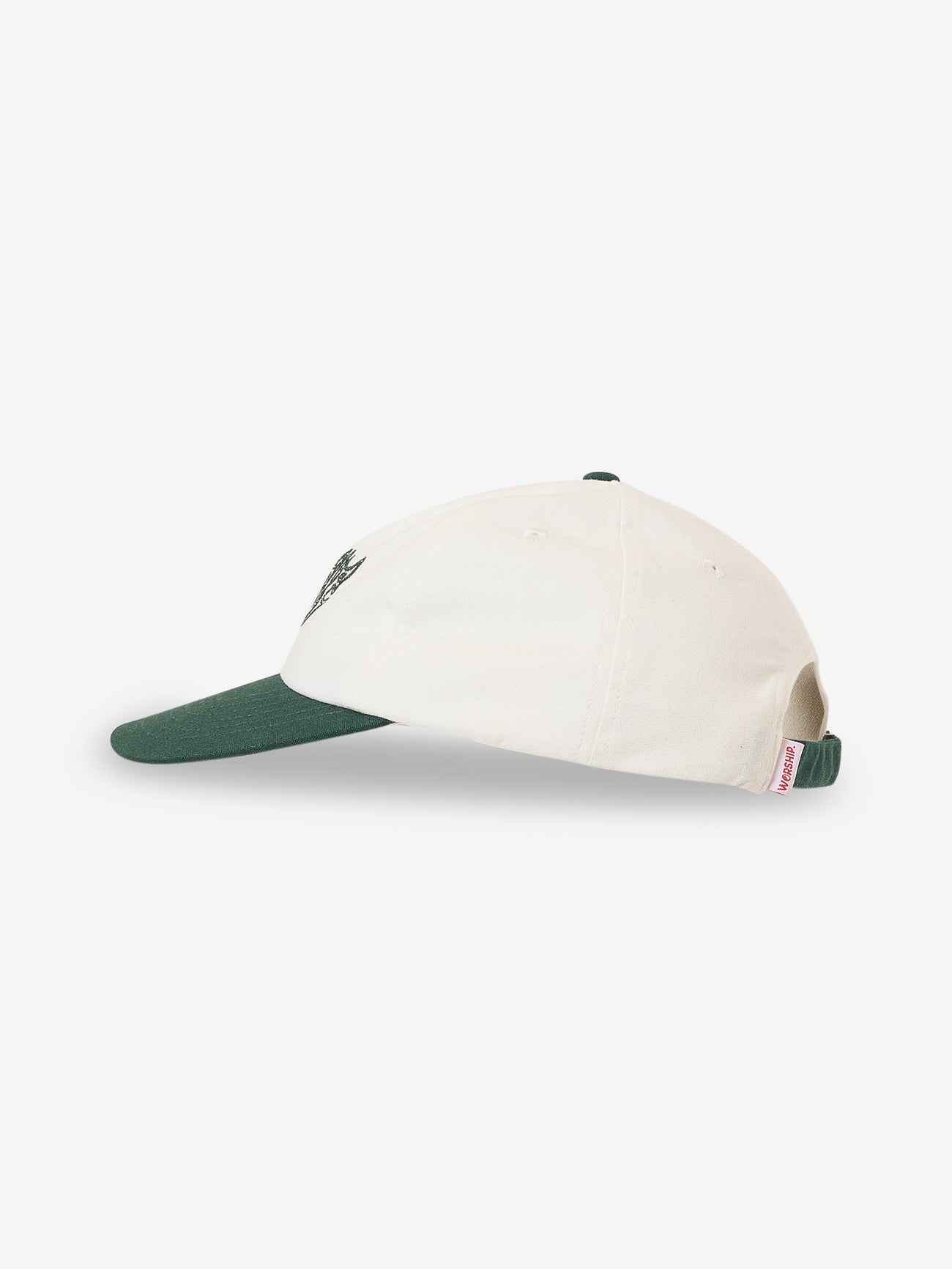 Slicer 6 Panel Hat - Cream - Bistro Green One Size