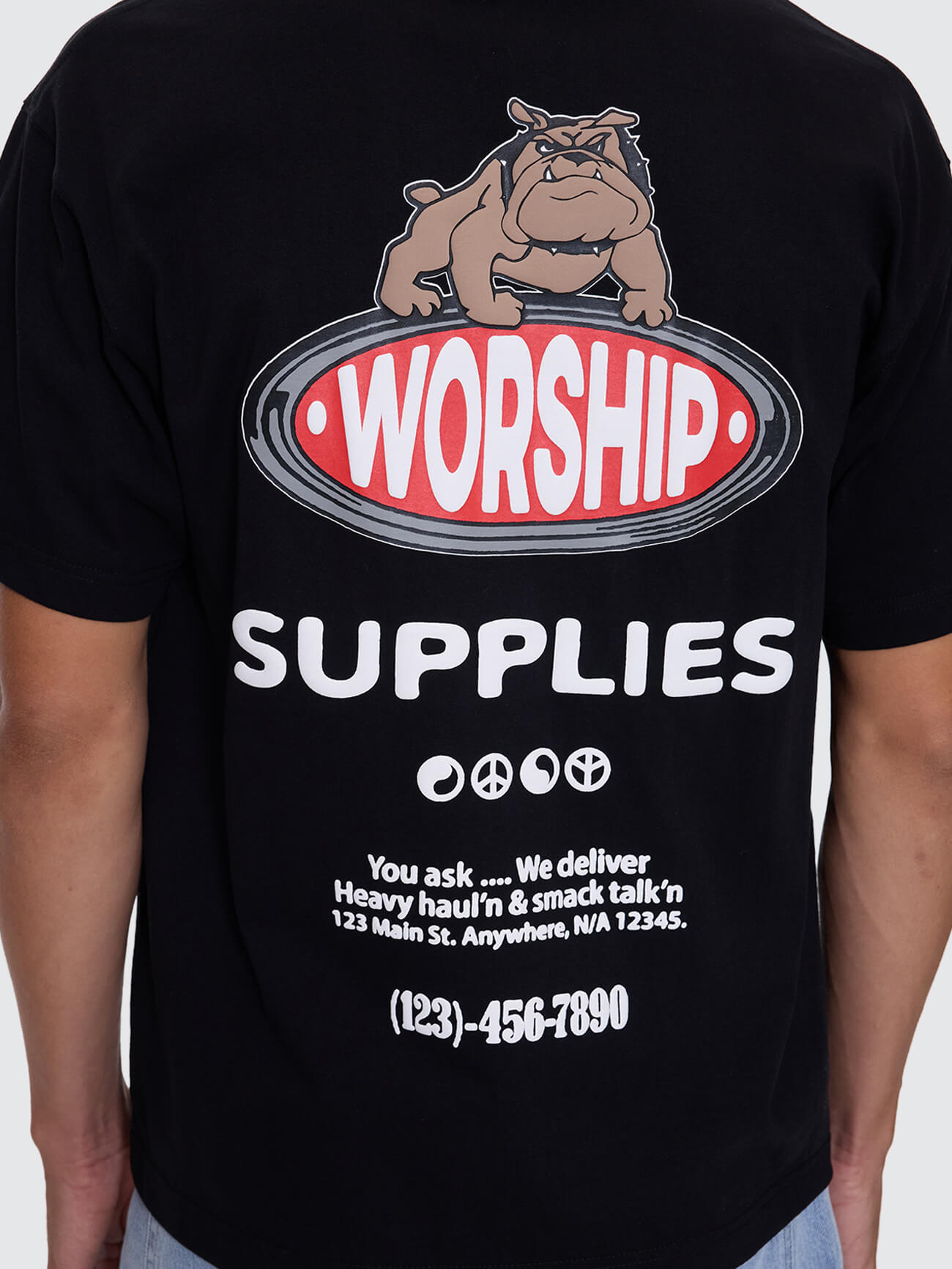 Haulaz Regular Fit Tee - Black