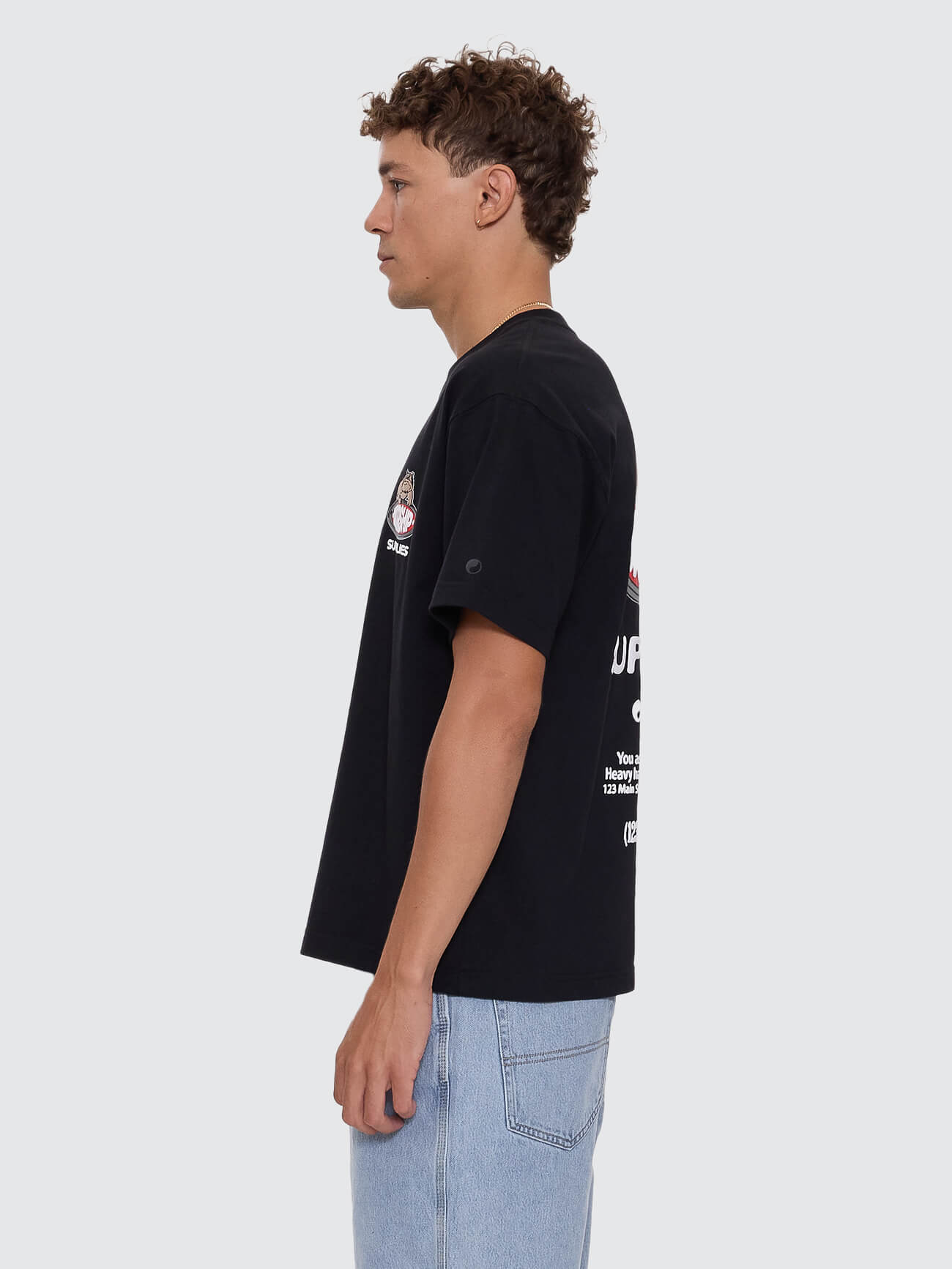 Haulaz Regular Fit Tee - Black