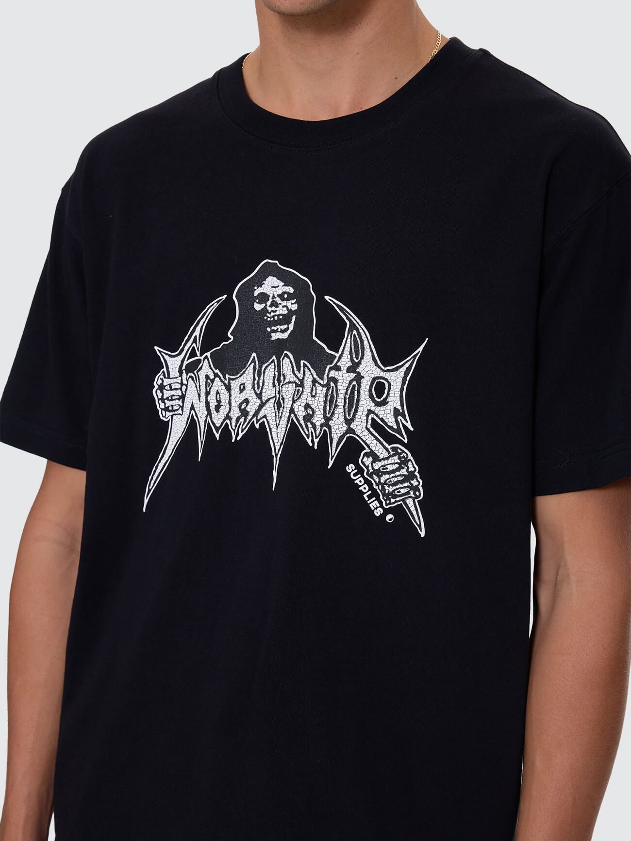 Wishbone Regular Fit Tee - Black