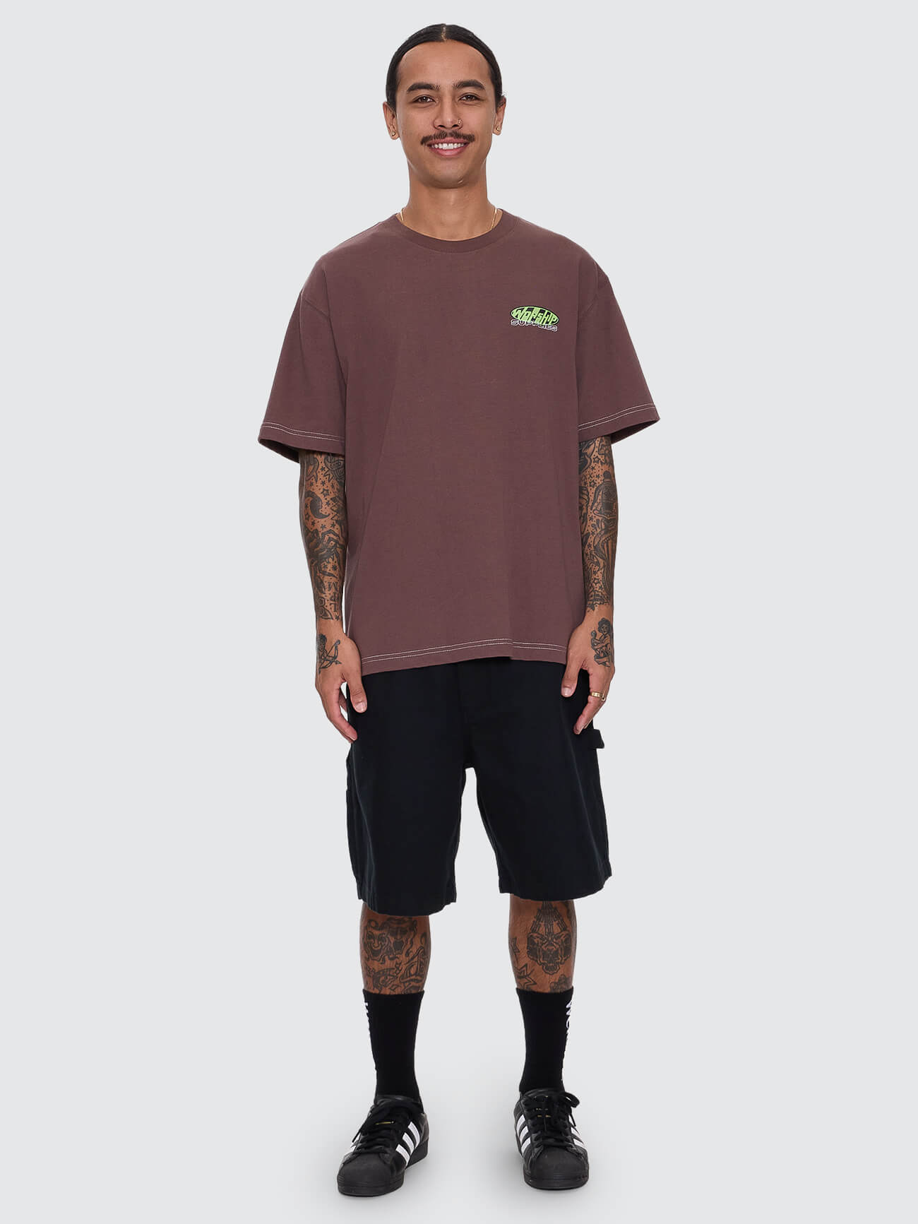 Funku Regular Fit Tee - Dark Choc