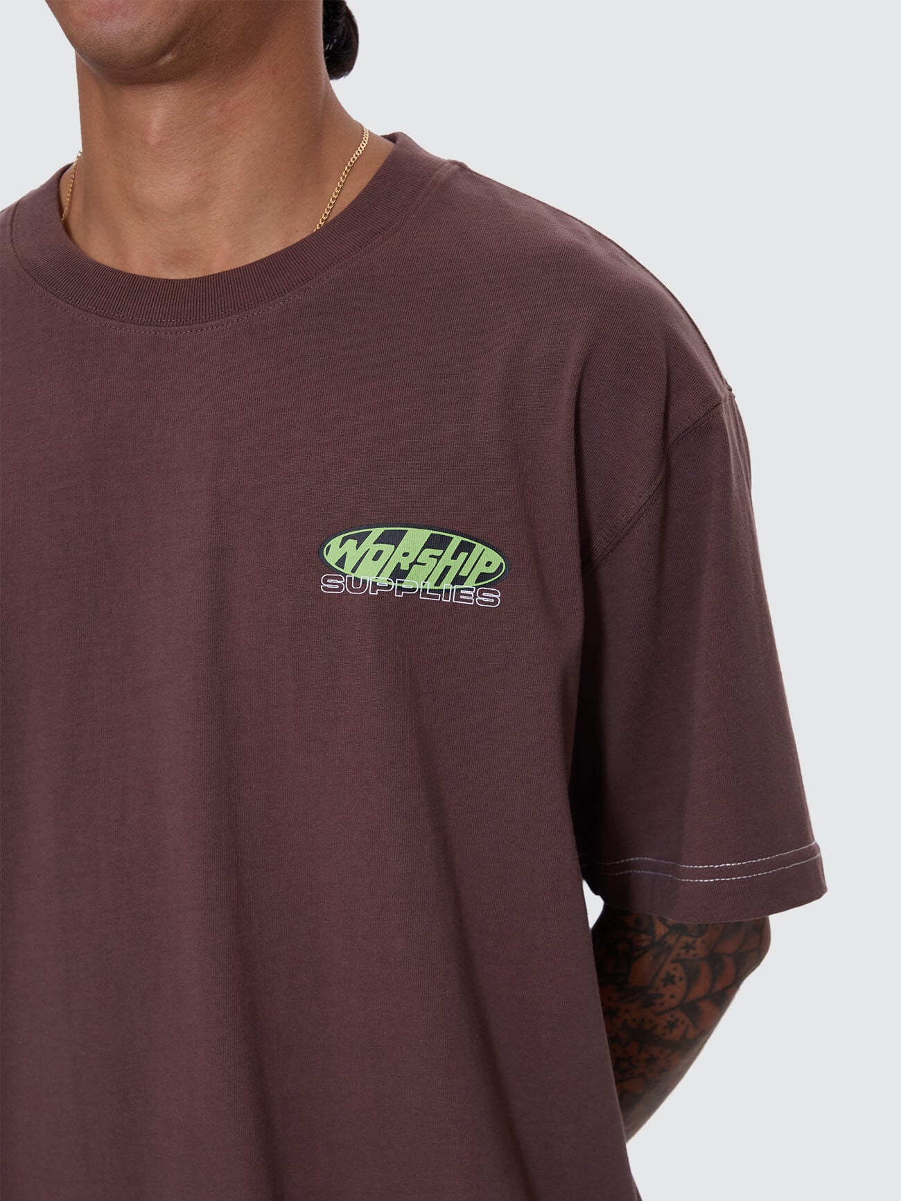 Funku Regular Fit Tee - Dark Choc