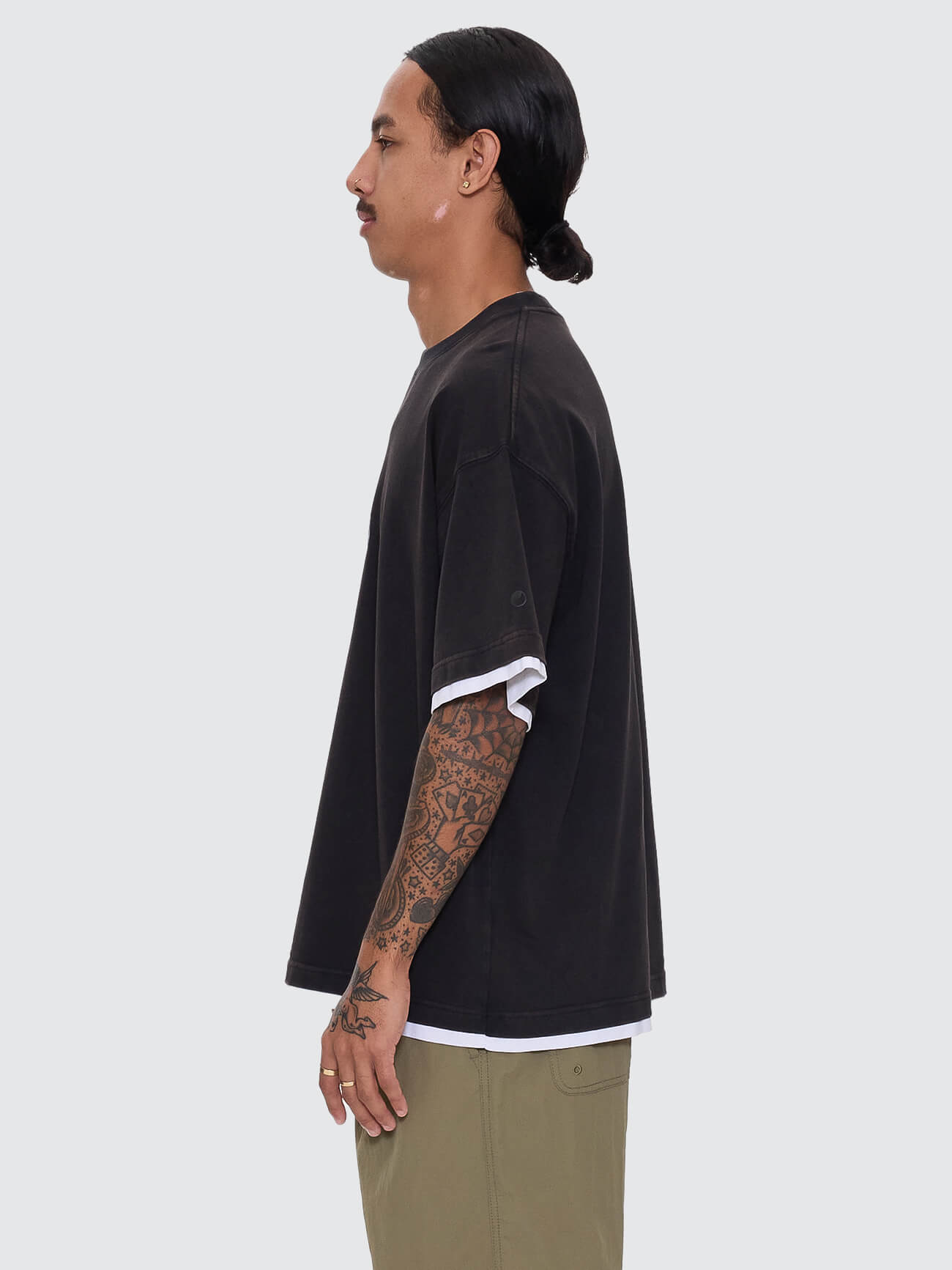Jaws Oversize Tee - Washed Black