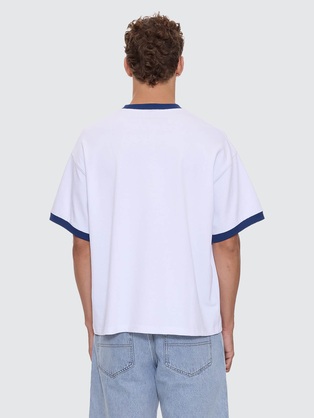 Cherub Oversize Ringer Tee - White