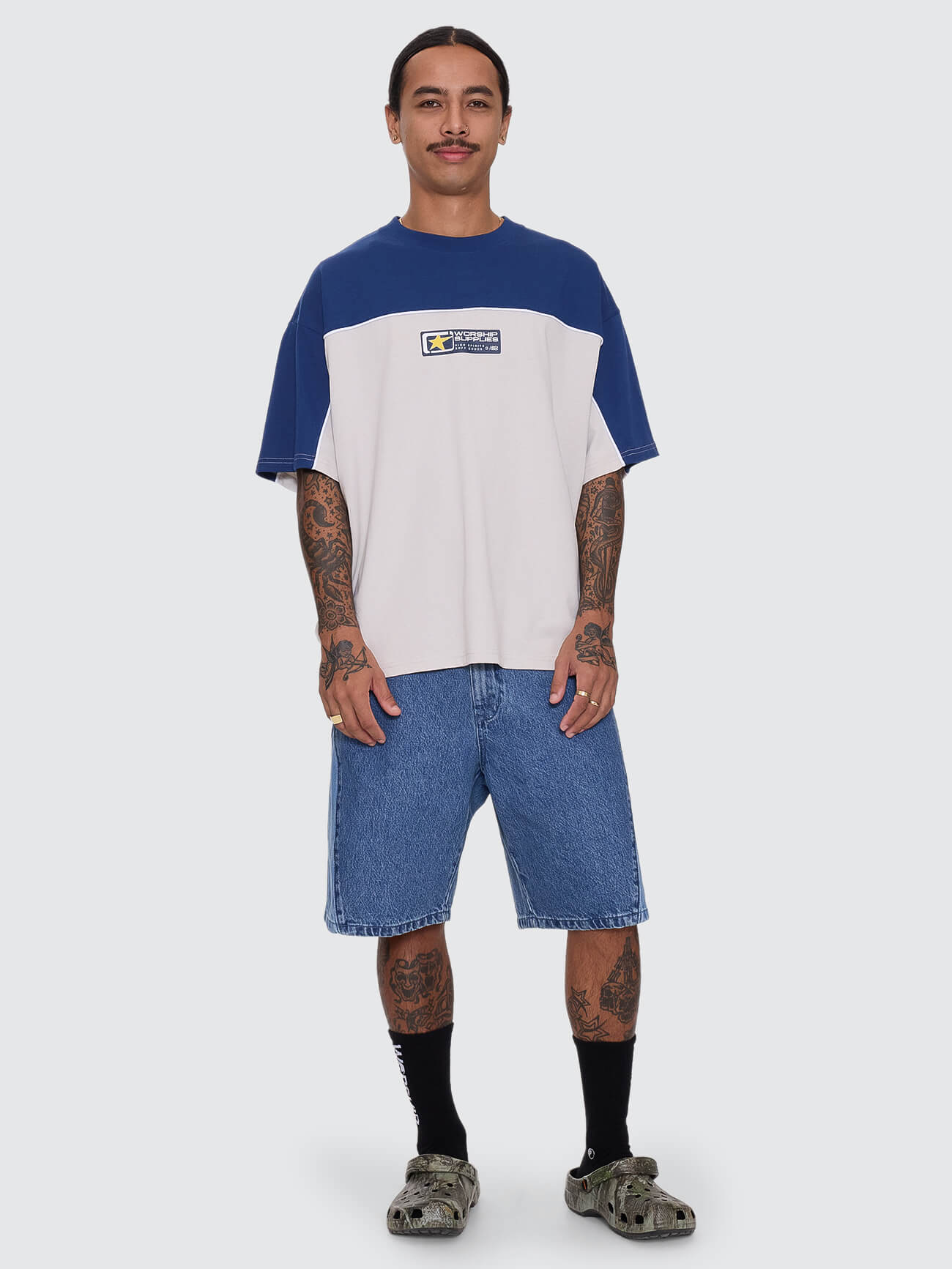 Blender Oversize Panel Tee - Blue Depths