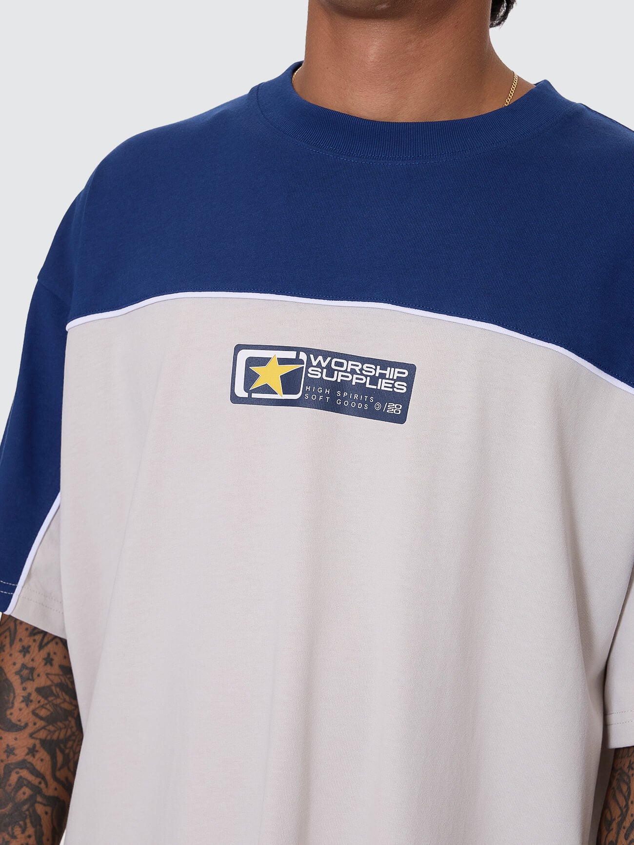 Blender Oversize Panel Tee - Blue Depths