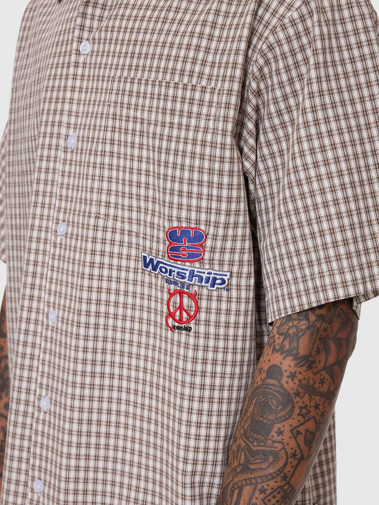 Low Goes Short Sleeve Shirt - Brown