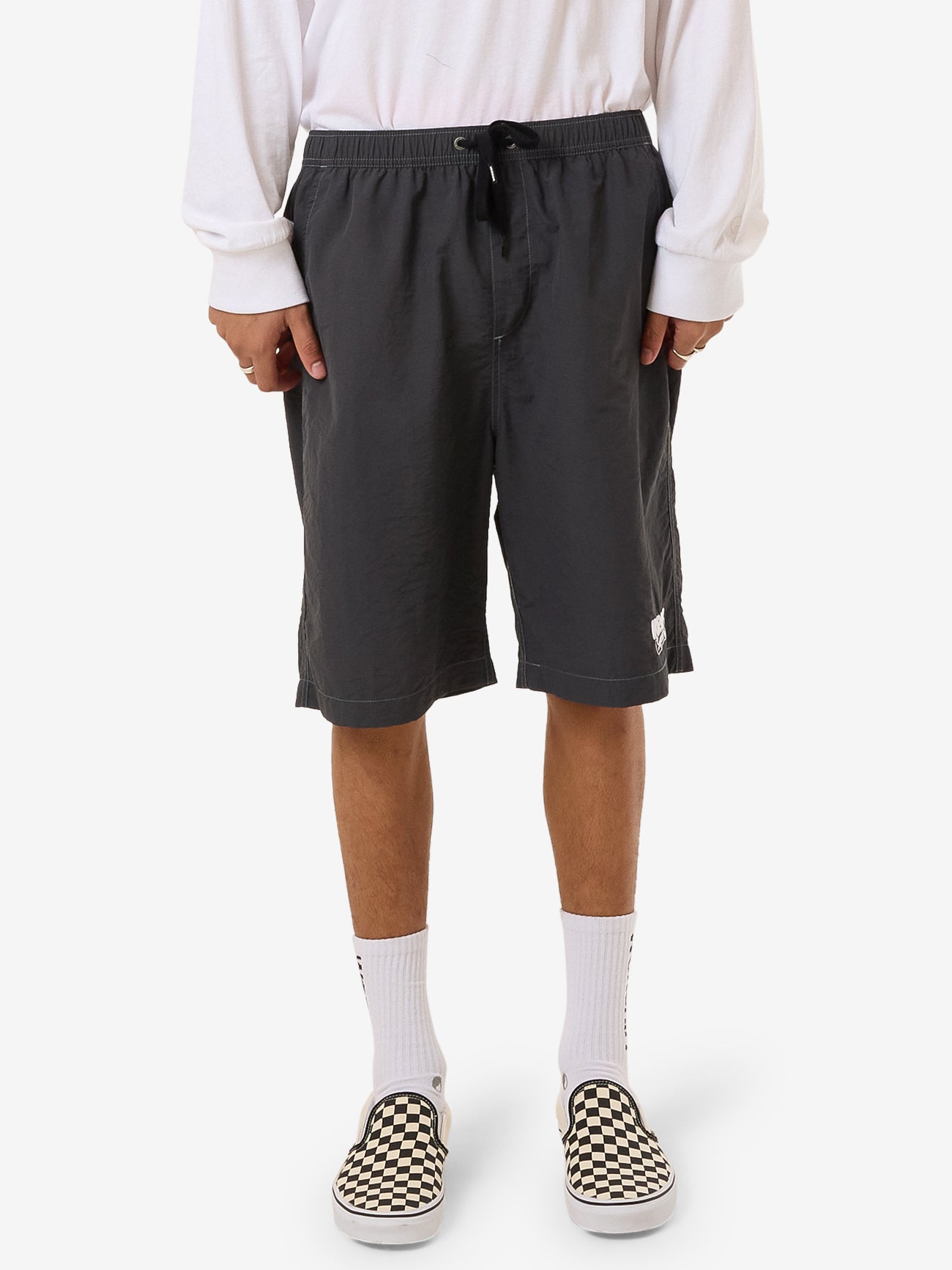 Dry Paint Baggie Nylon Short - Worn Black 28