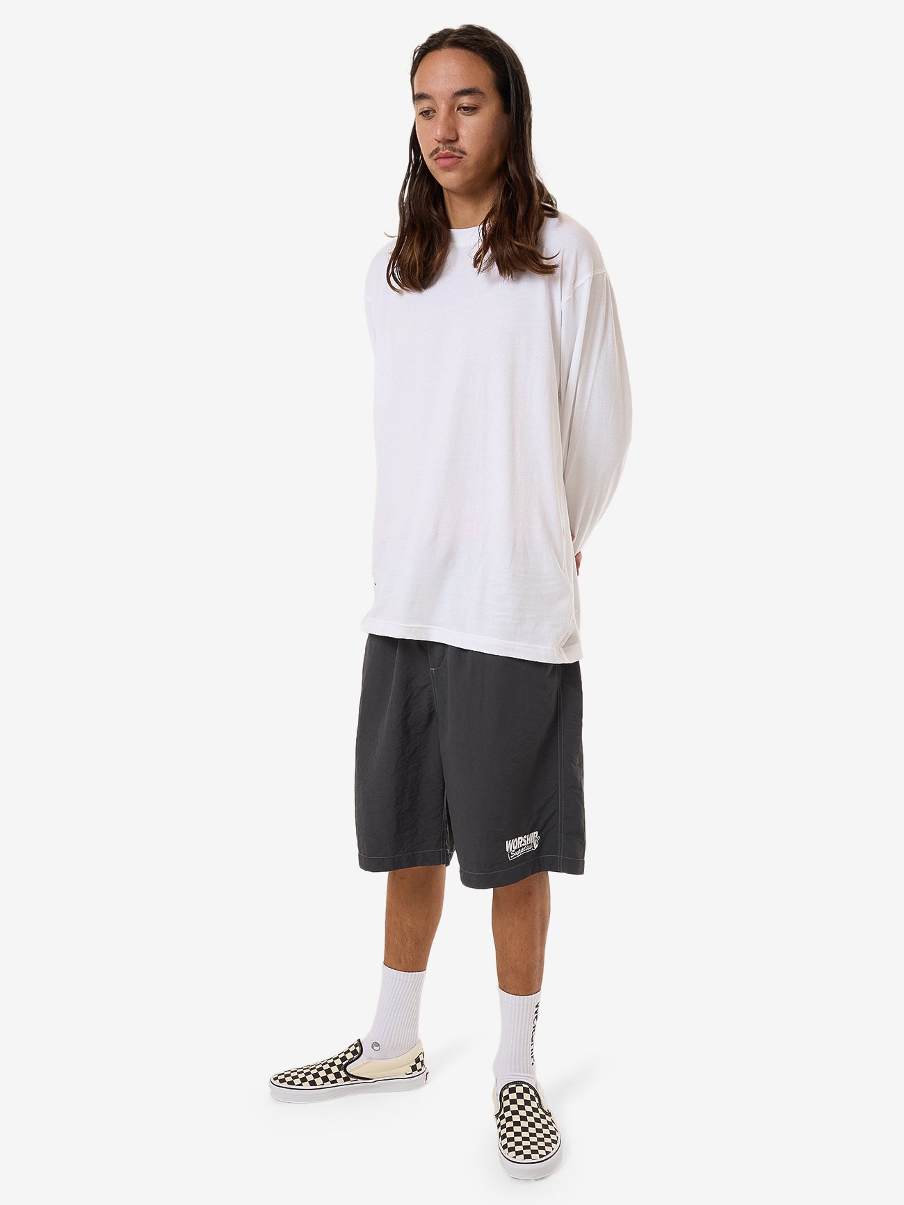Dry Paint Baggie Nylon Short - Worn Black 28