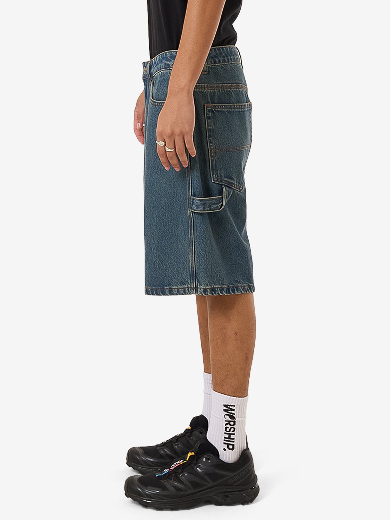 Try Again Carpenter Short - Dirty Mid Blue 26