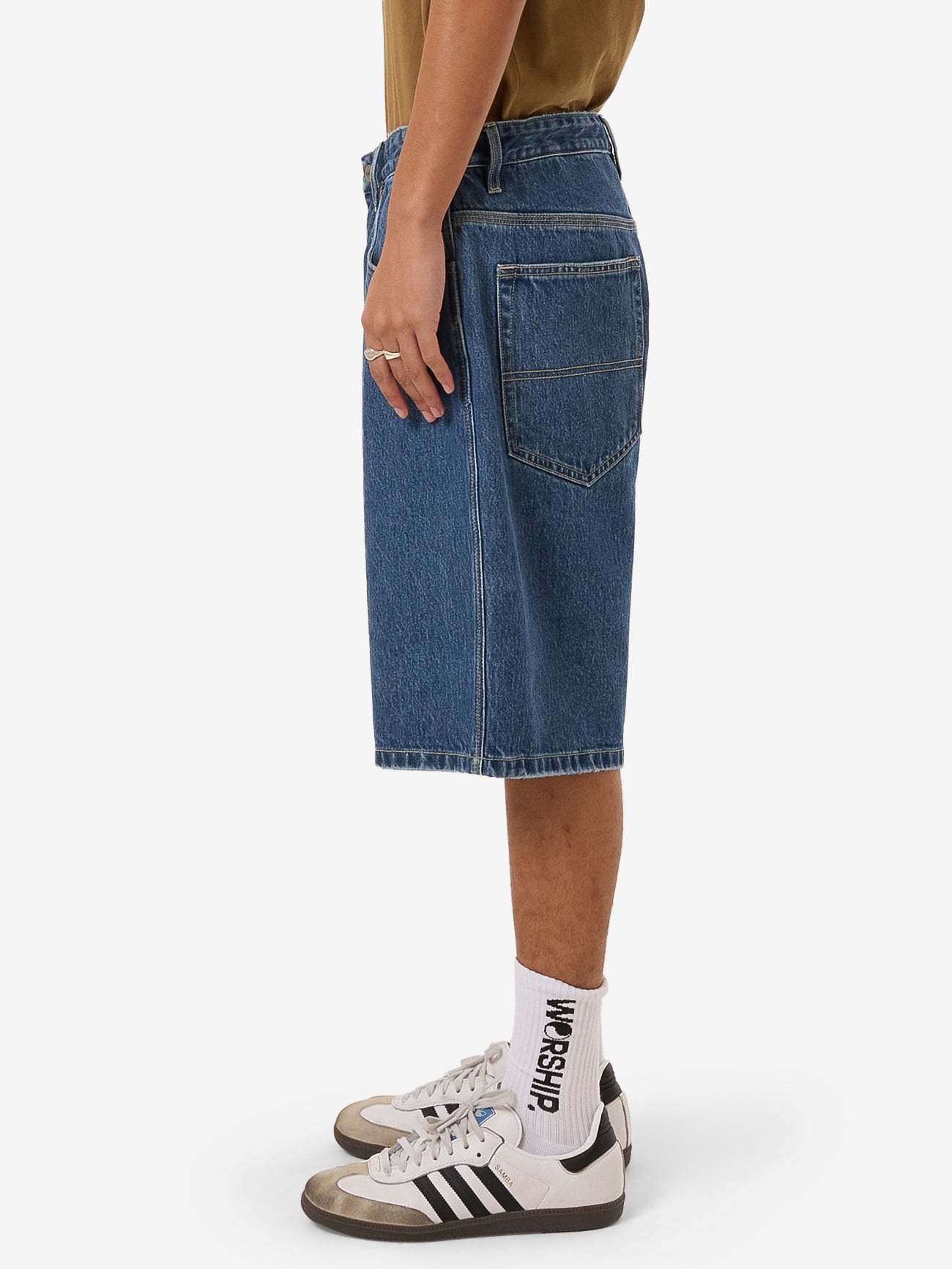 Big Dawg Jean Short - Worn Blue Rinse 28