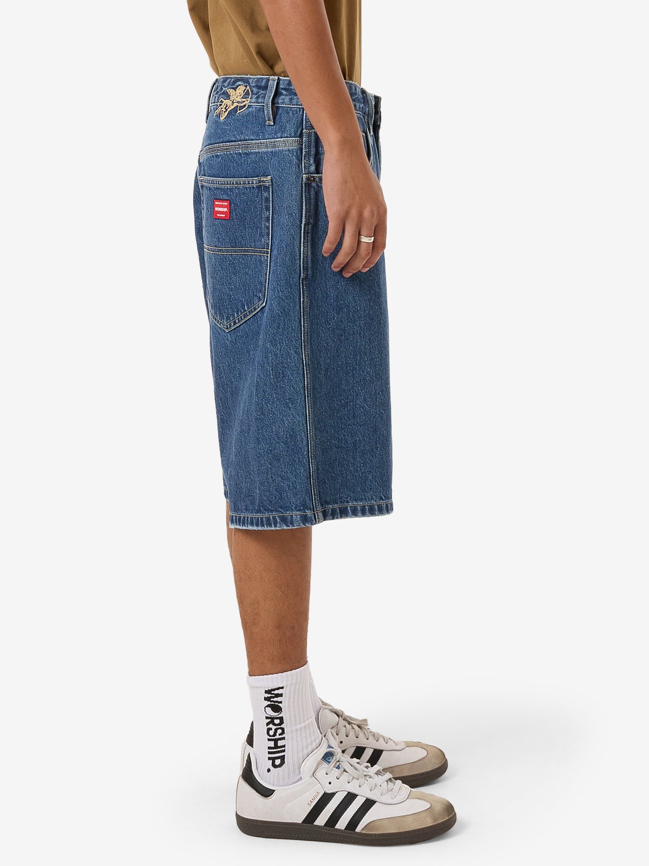 Big Dawg Jean Short - Worn Blue Rinse 28