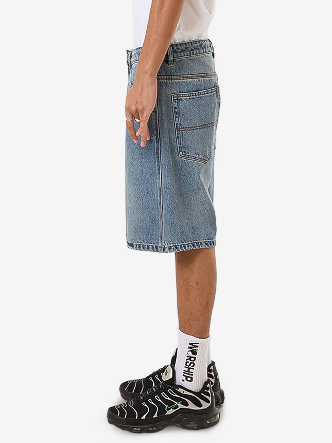 Chalice Lounger Jean Short - Storm Blue 28