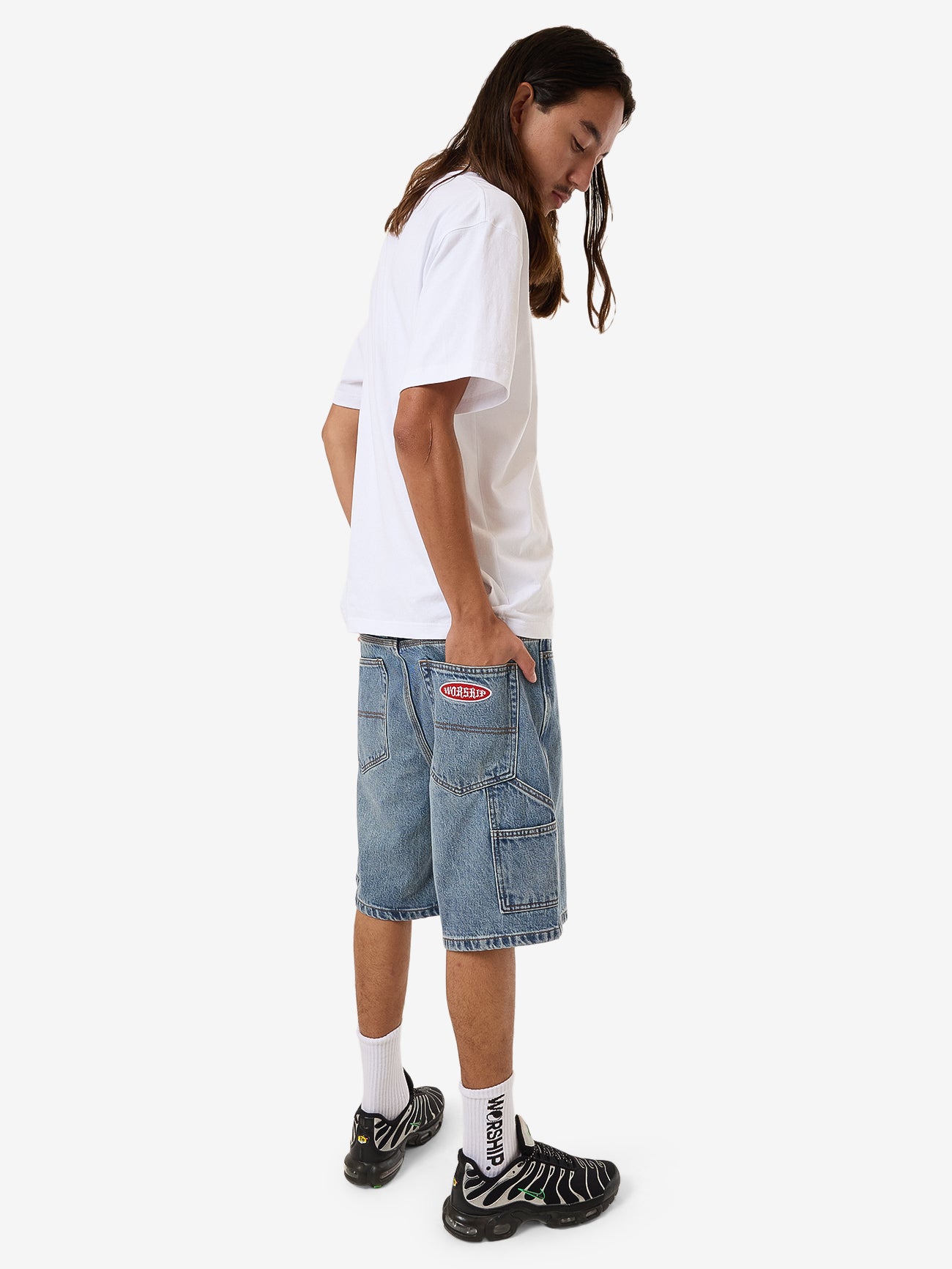 Chalice Lounger Jean Short - Storm Blue 28