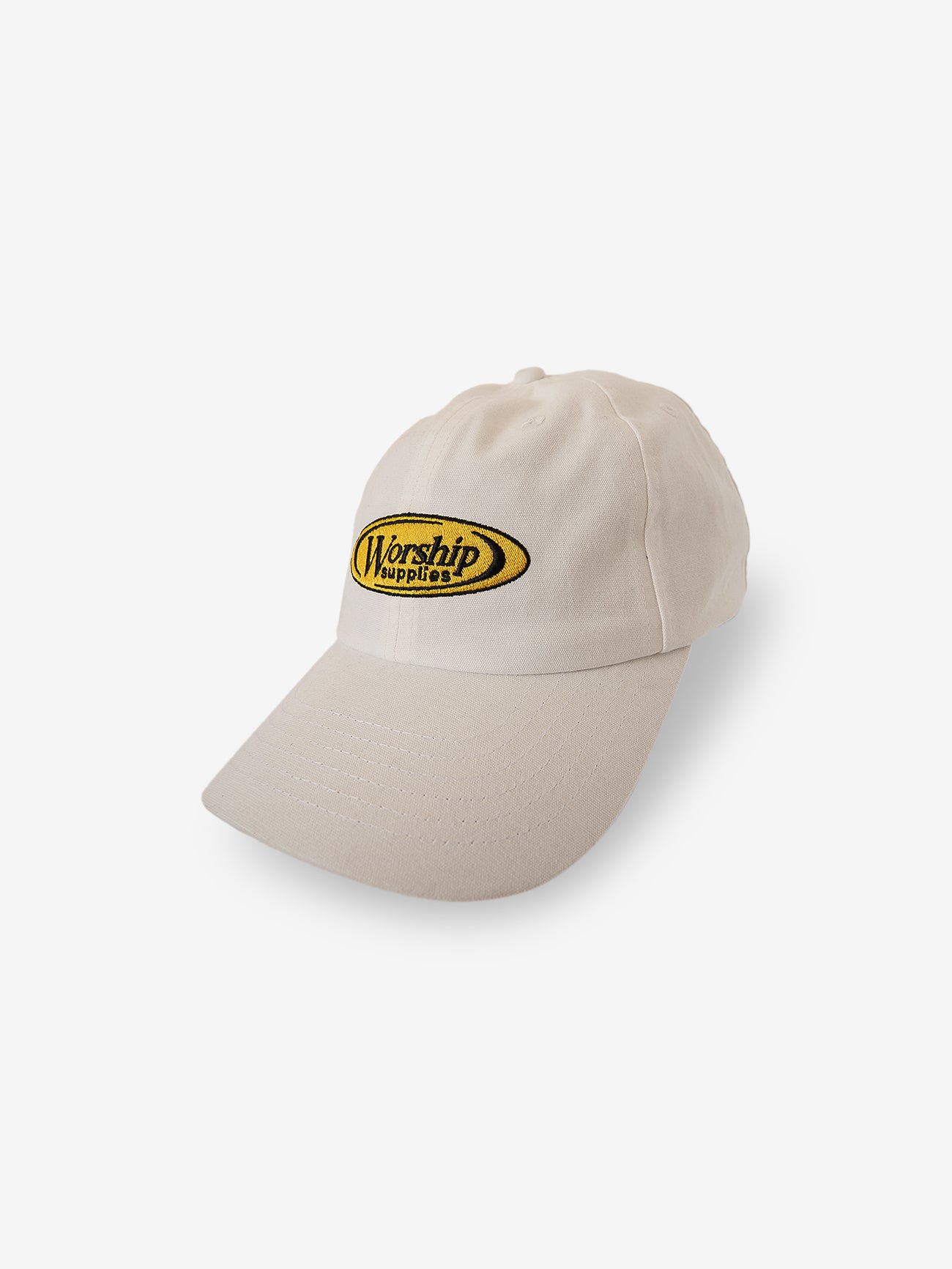 Overt 6 Panel Dad Hat - Cream One Size