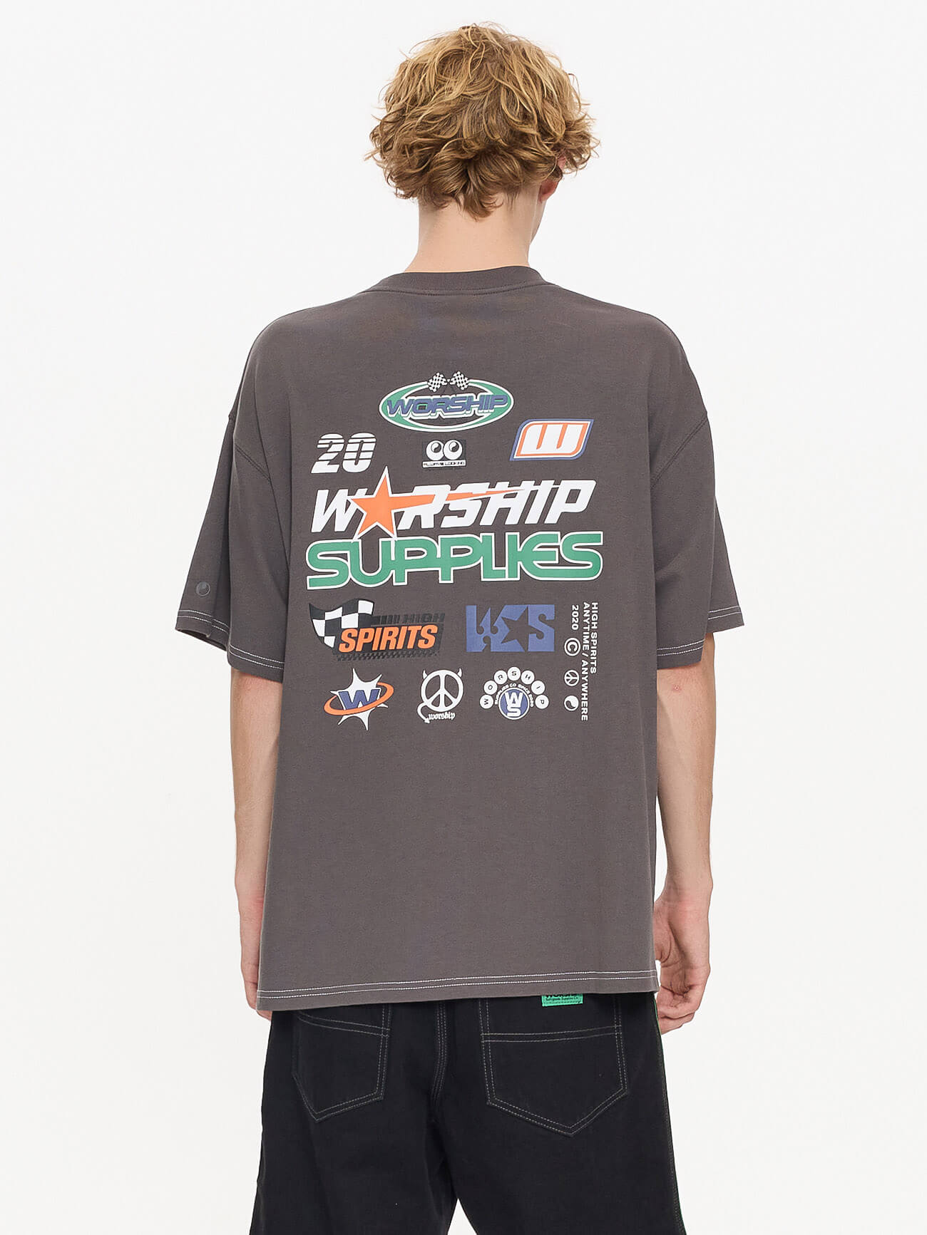 Grand Prix Oversize Tee - Worn Black XS