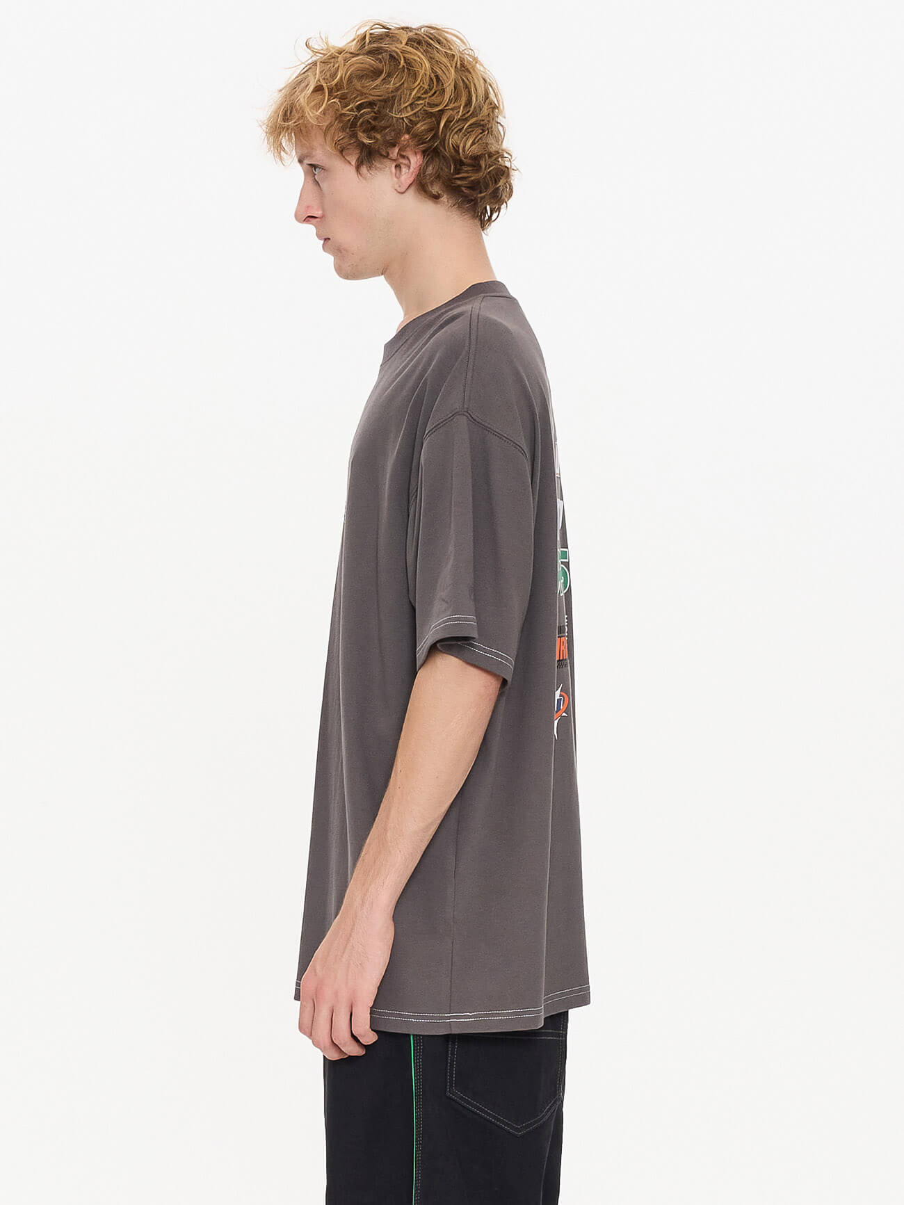 Grand Prix Oversize Tee - Worn Black XS