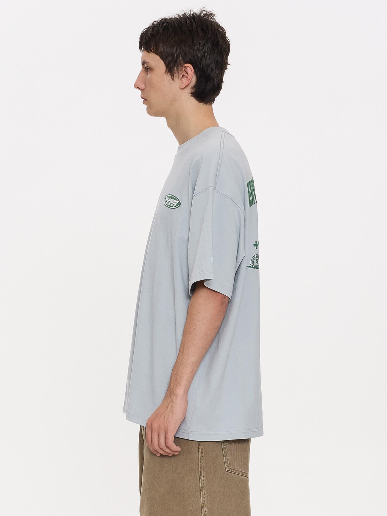 Department Oversize Cropped Tee - Lunar Grey XS