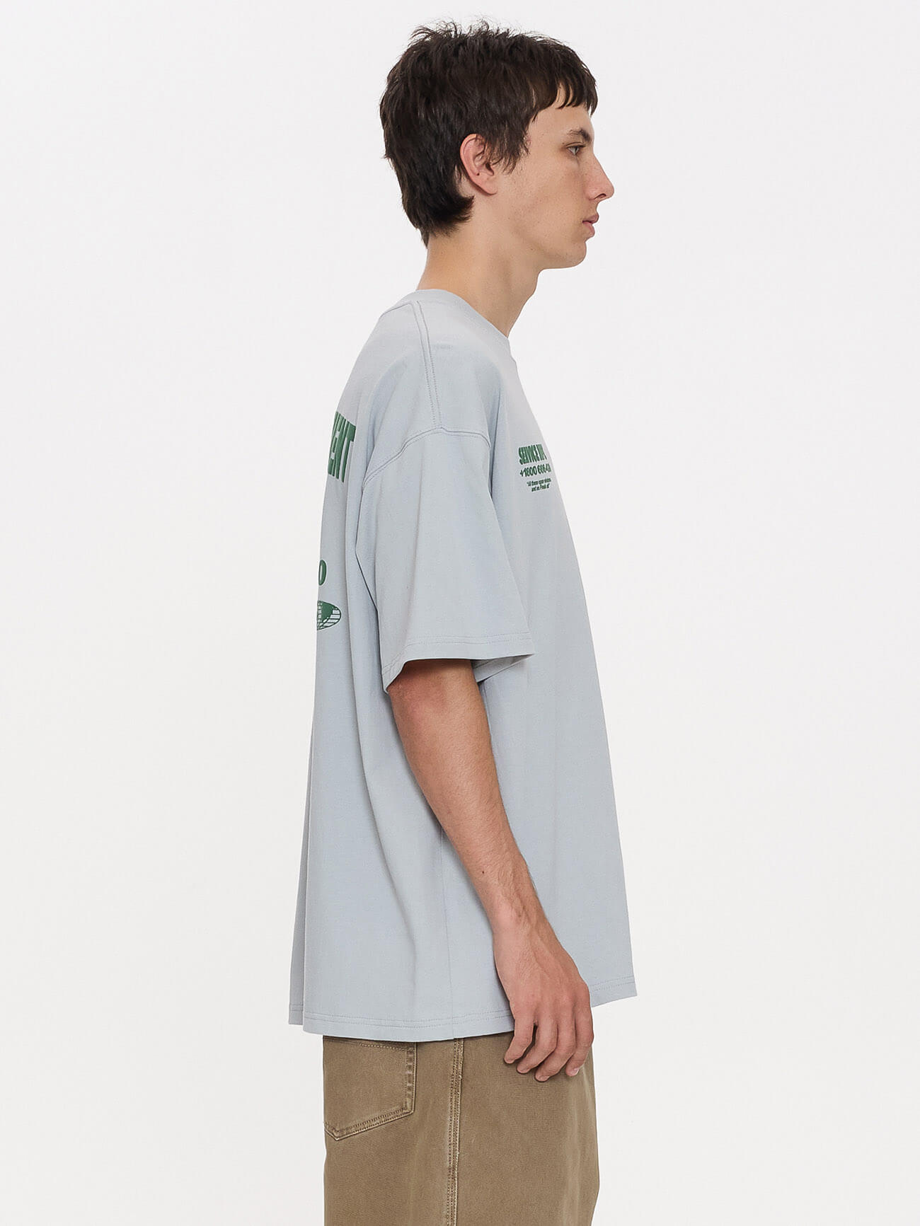 Department Oversize Cropped Tee - Lunar Grey XS