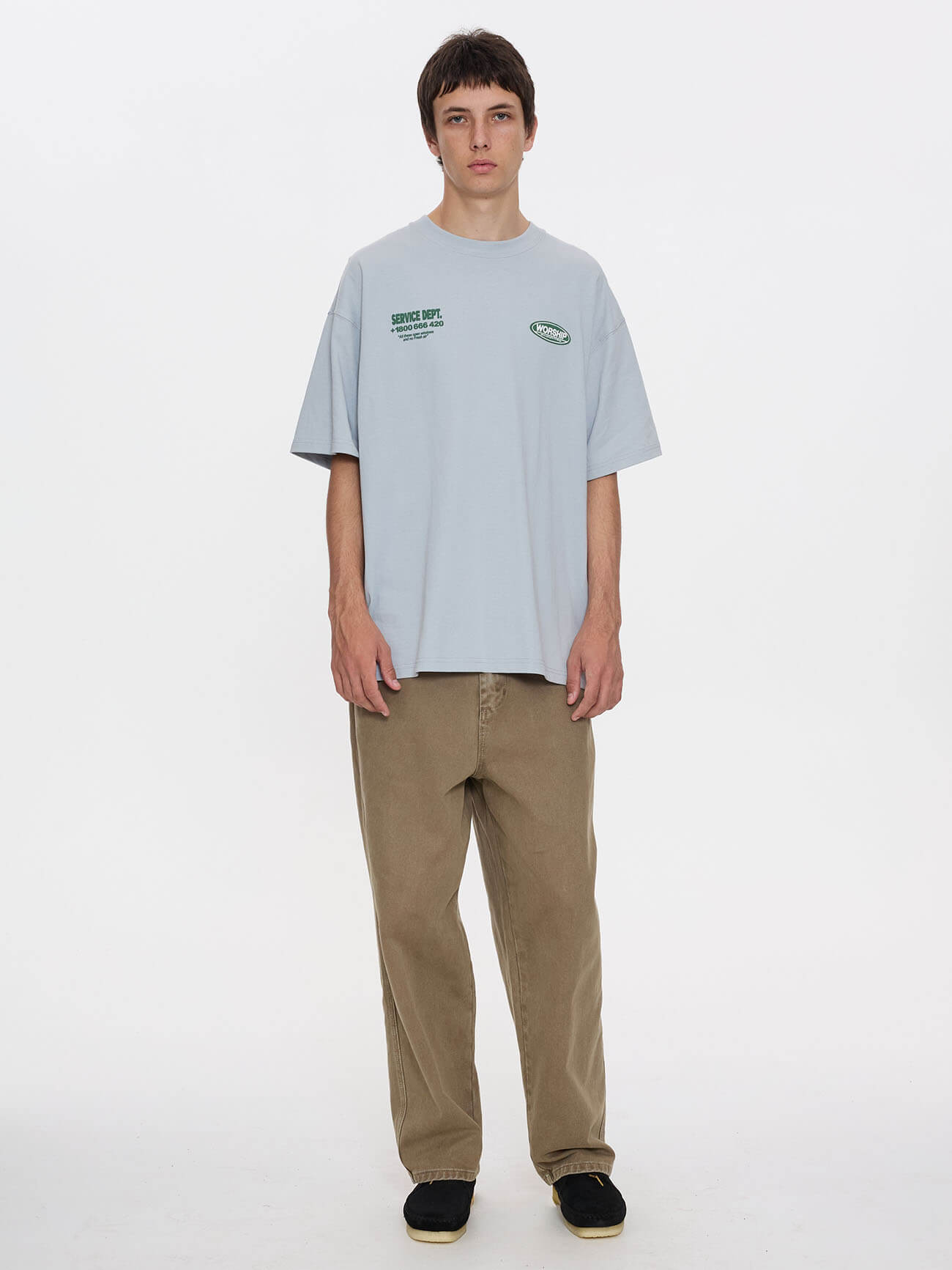 Department Oversize Cropped Tee - Lunar Grey XS