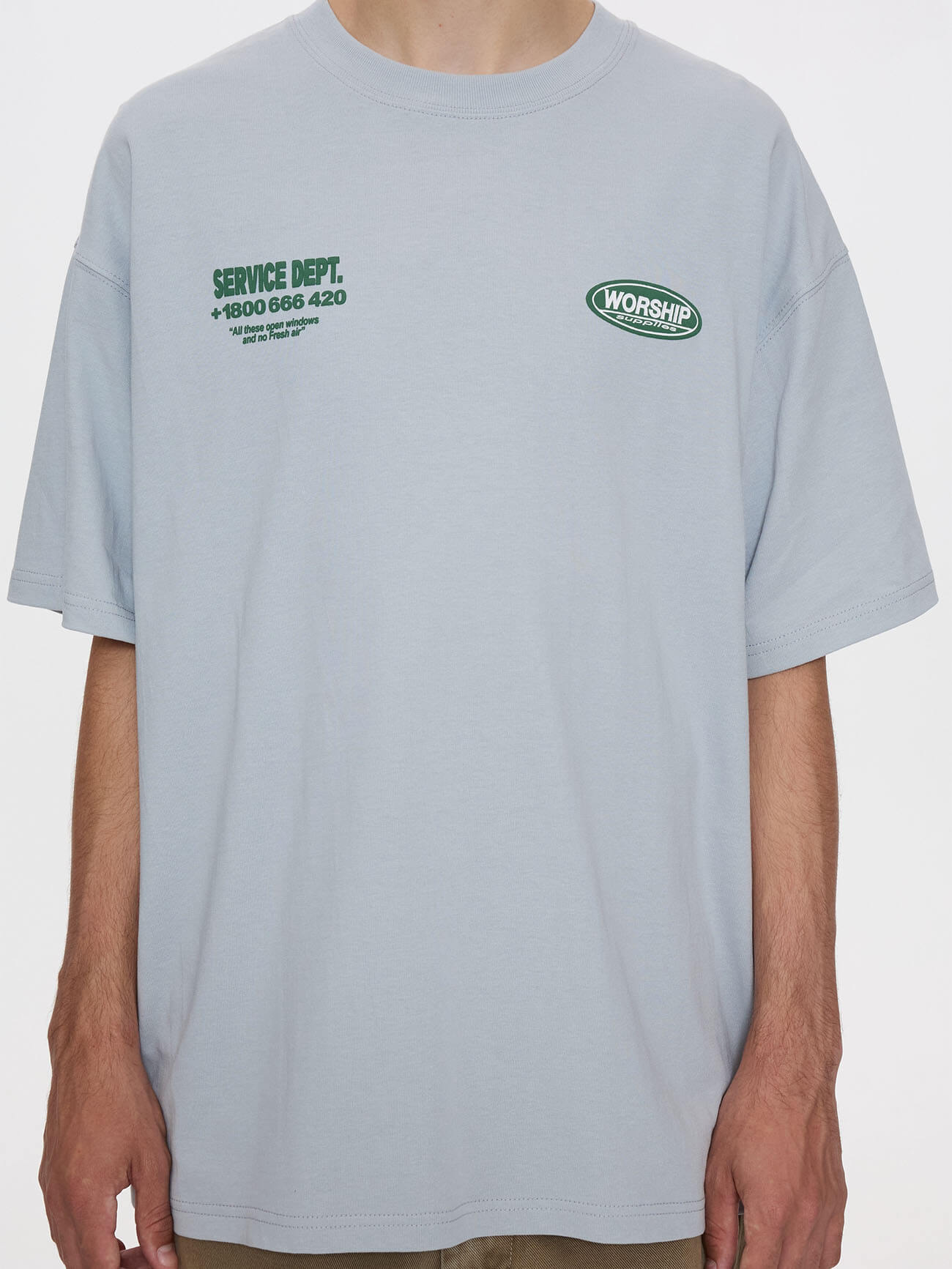 Department Oversize Cropped Tee - Lunar Grey XS