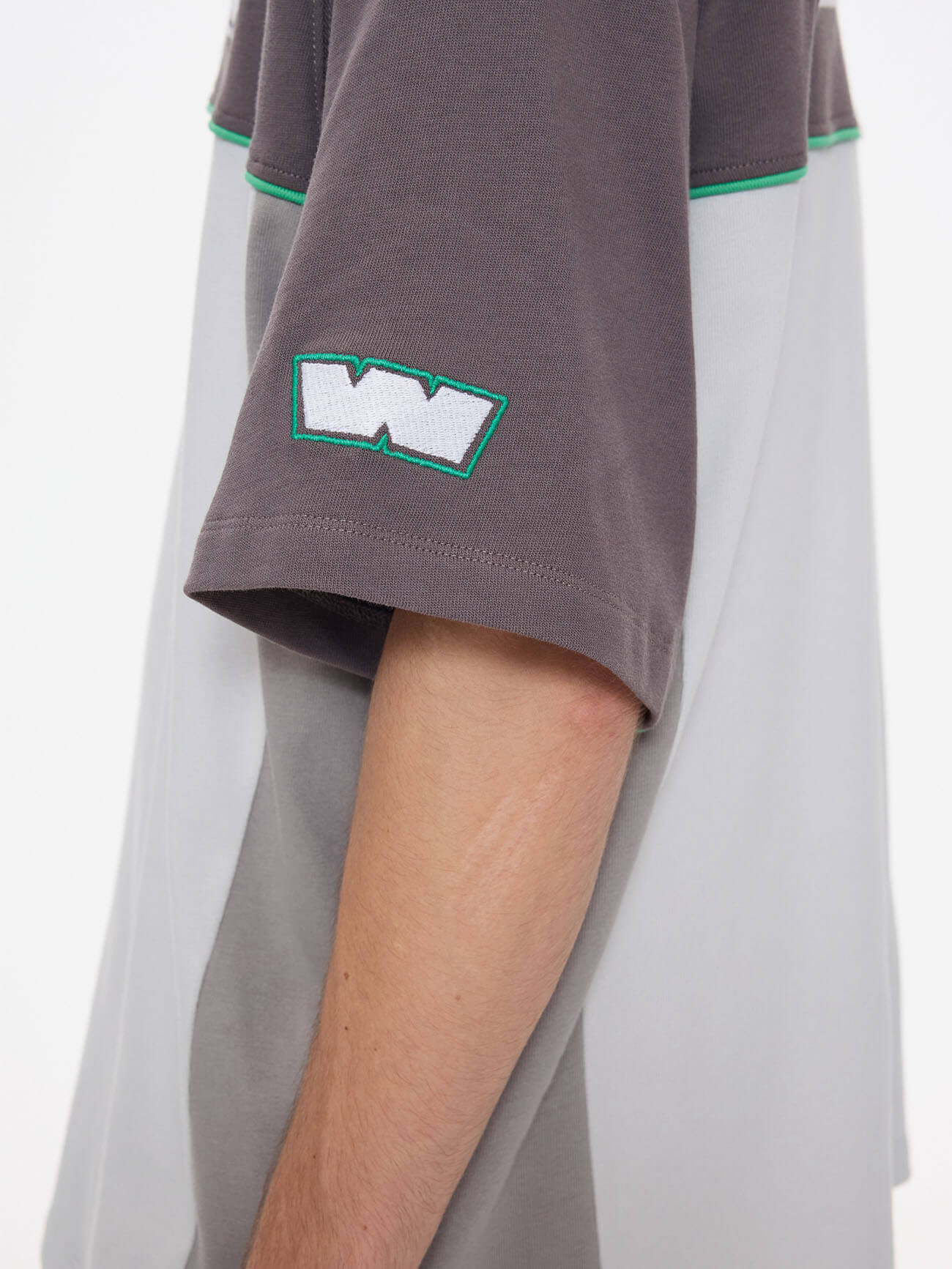 Pit Crew Panel Oversize Raglan Tee - Worn Black XS