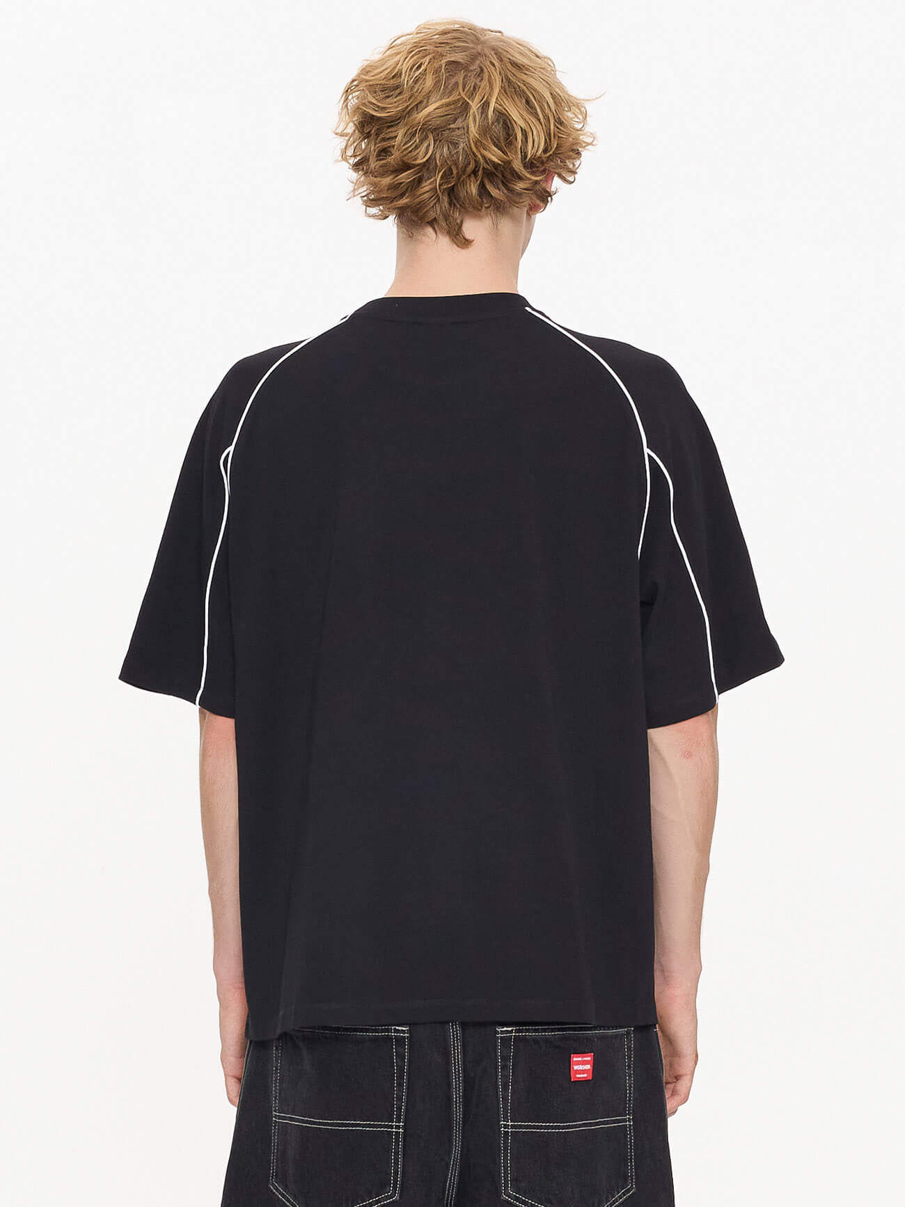 Frequency Panel Oversize Raglan Tee - Black XS