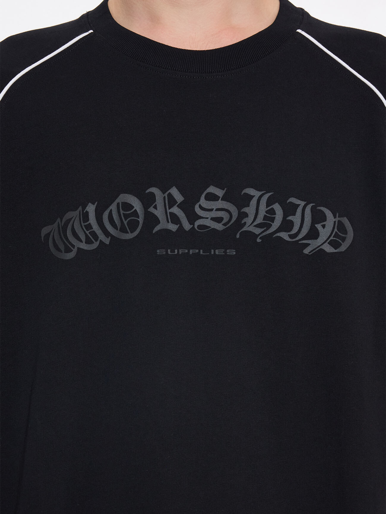 Frequency Panel Oversize Raglan Tee - Black XS