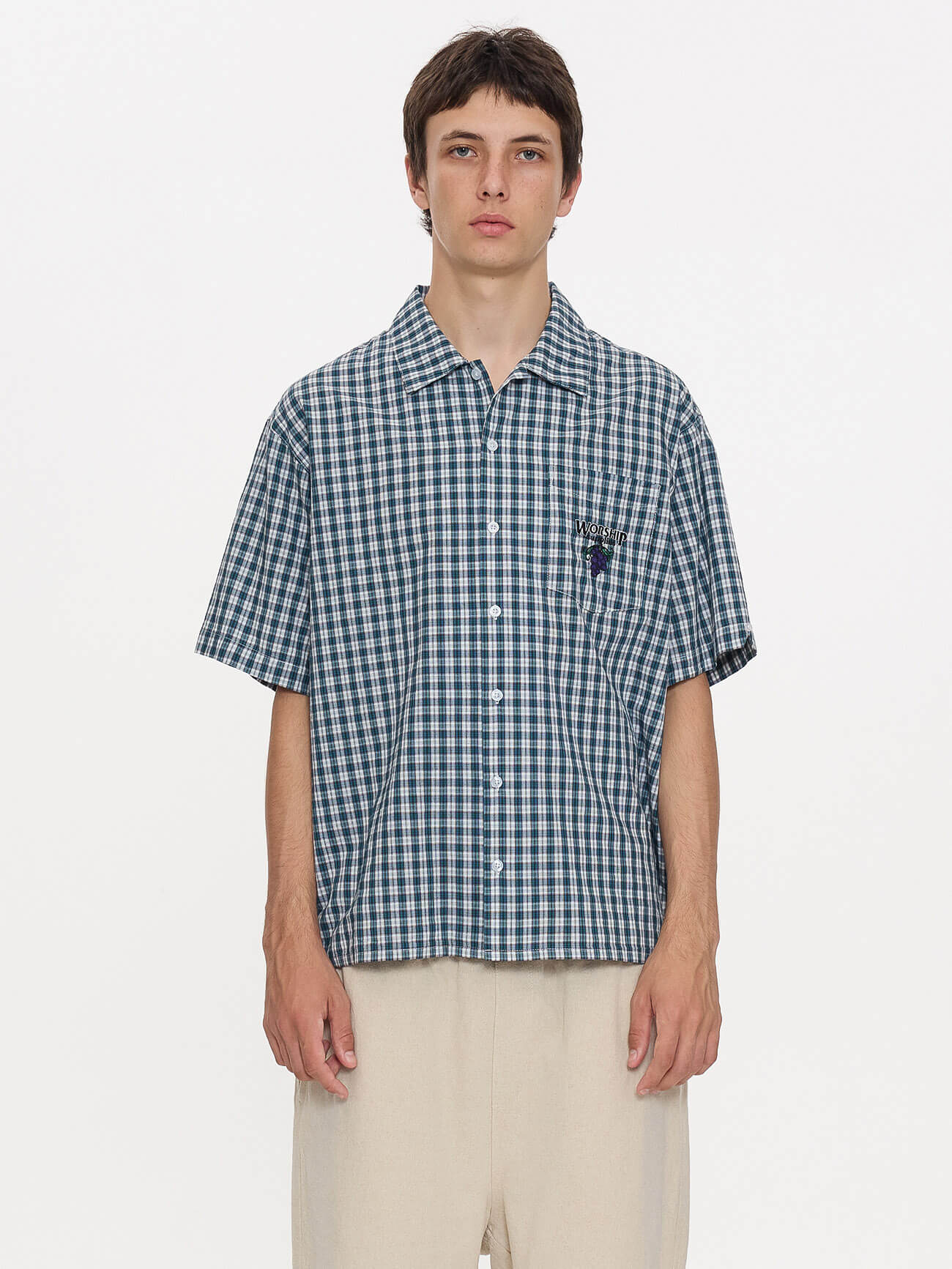 Satisfaction Short Sleeve Shirt - Dark Blue XS