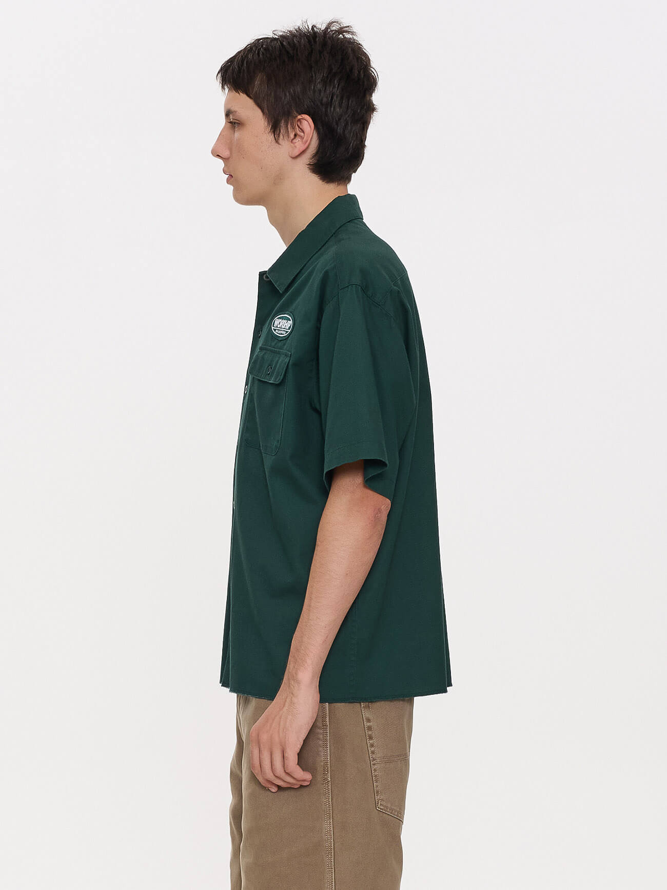 Department Short Sleeve Workshirt - Hunter Green XS