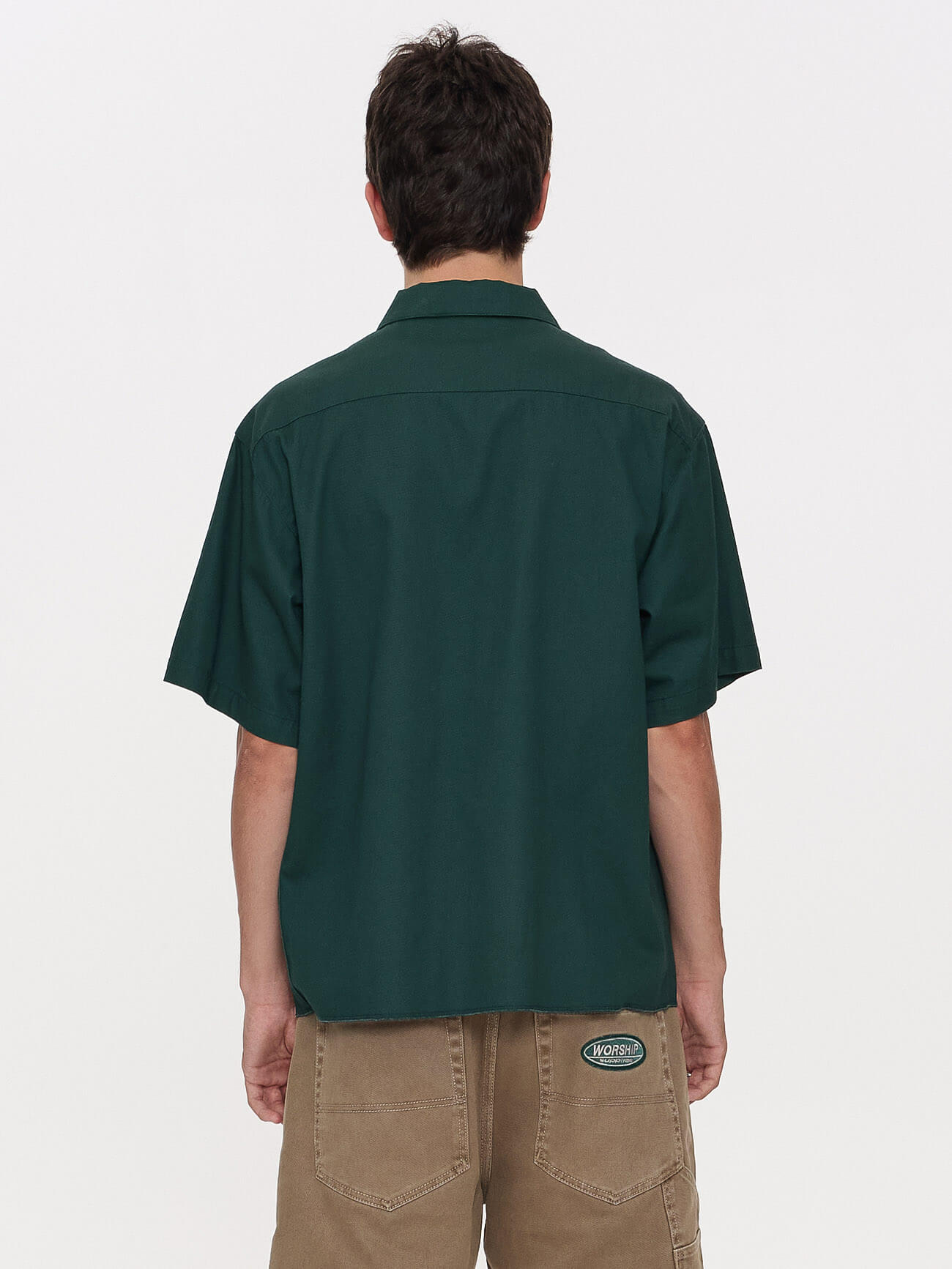 Department Short Sleeve Workshirt - Hunter Green XS
