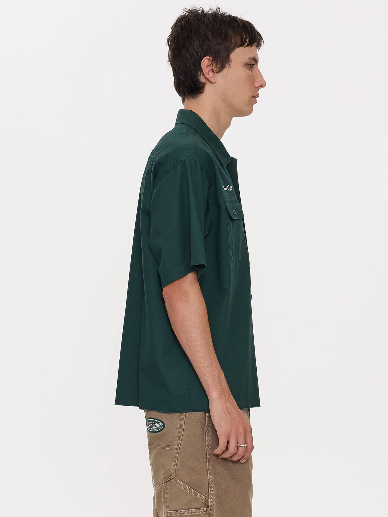 Department Short Sleeve Workshirt - Hunter Green XS