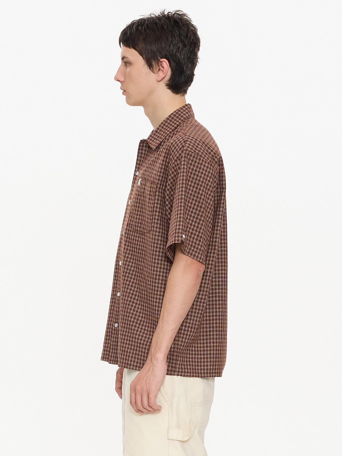Cherub Short Sleeve Shirt - Brown XS