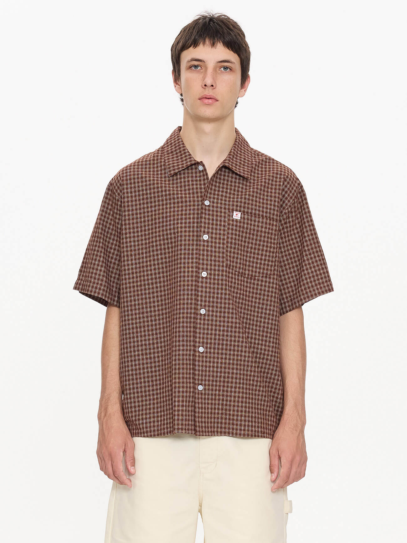Cherub Short Sleeve Shirt - Brown XS