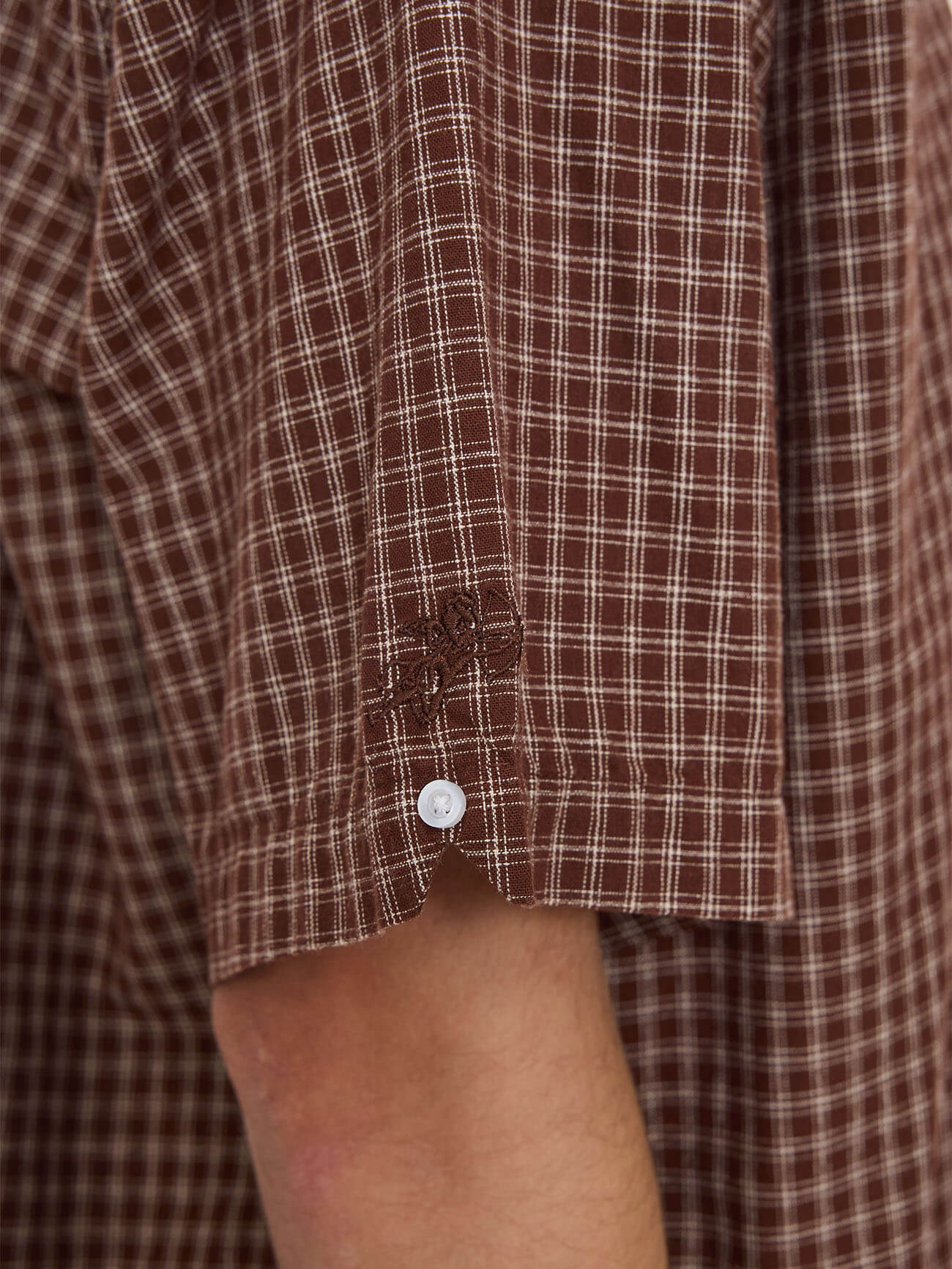 Cherub Short Sleeve Shirt - Brown XS