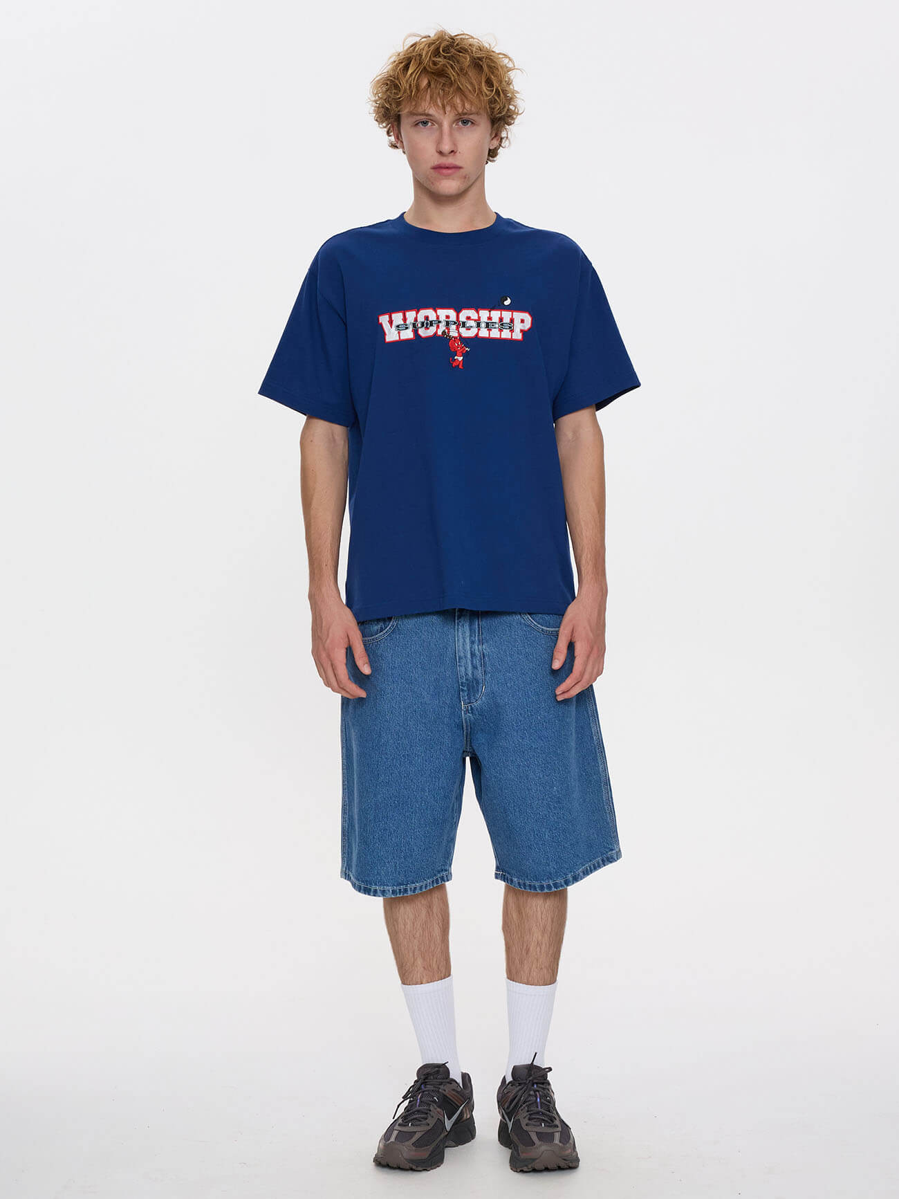 Belter Big Dawg Jean Short - Sky High Blue 26