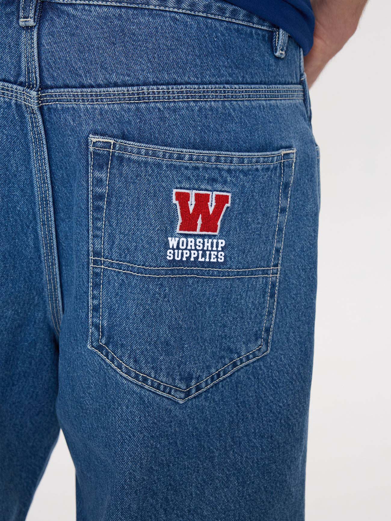 Belter Big Dawg Jean Short - Sky High Blue