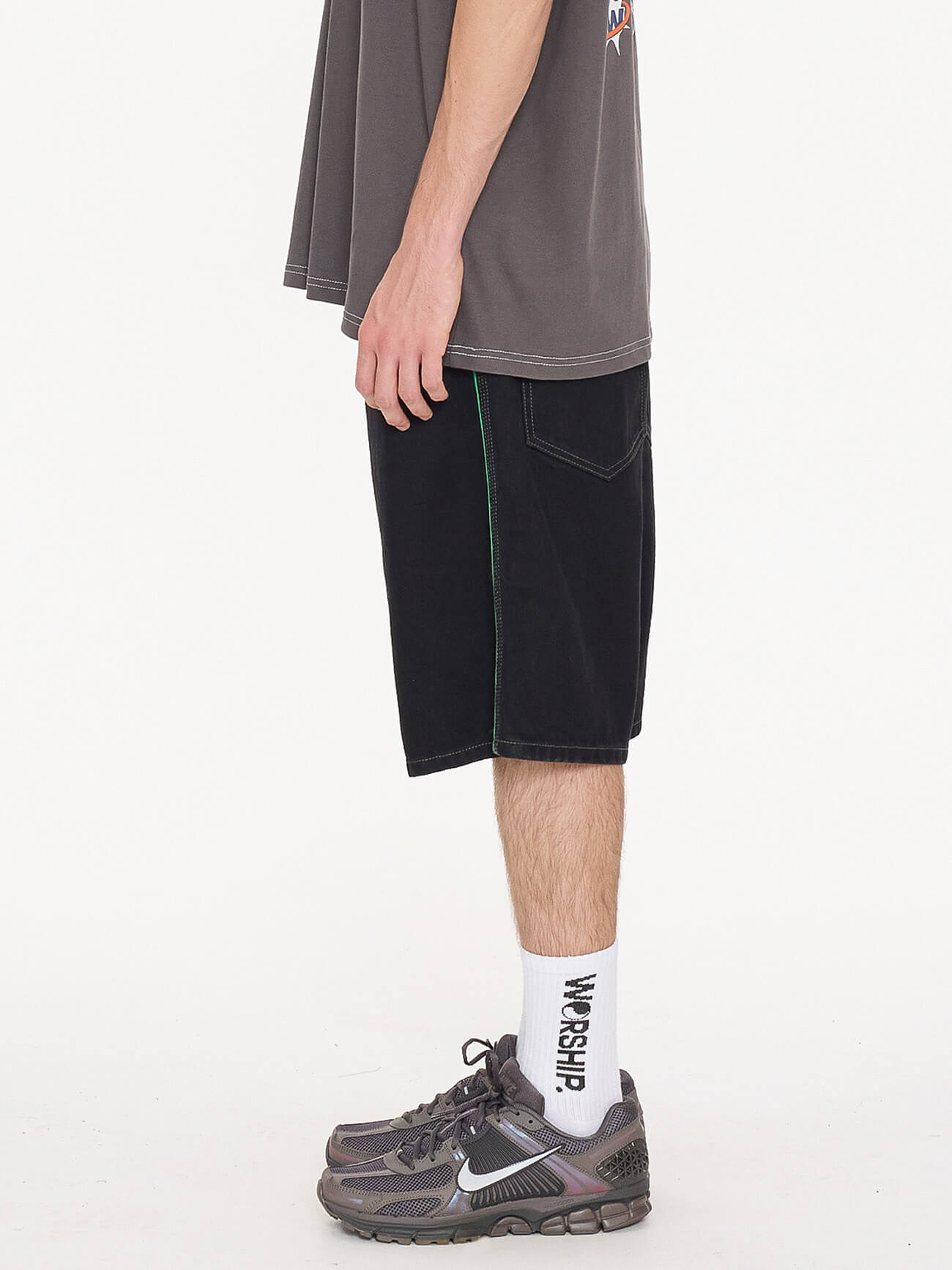 Grand Prix Big Dawg Jean Short - Worship Black