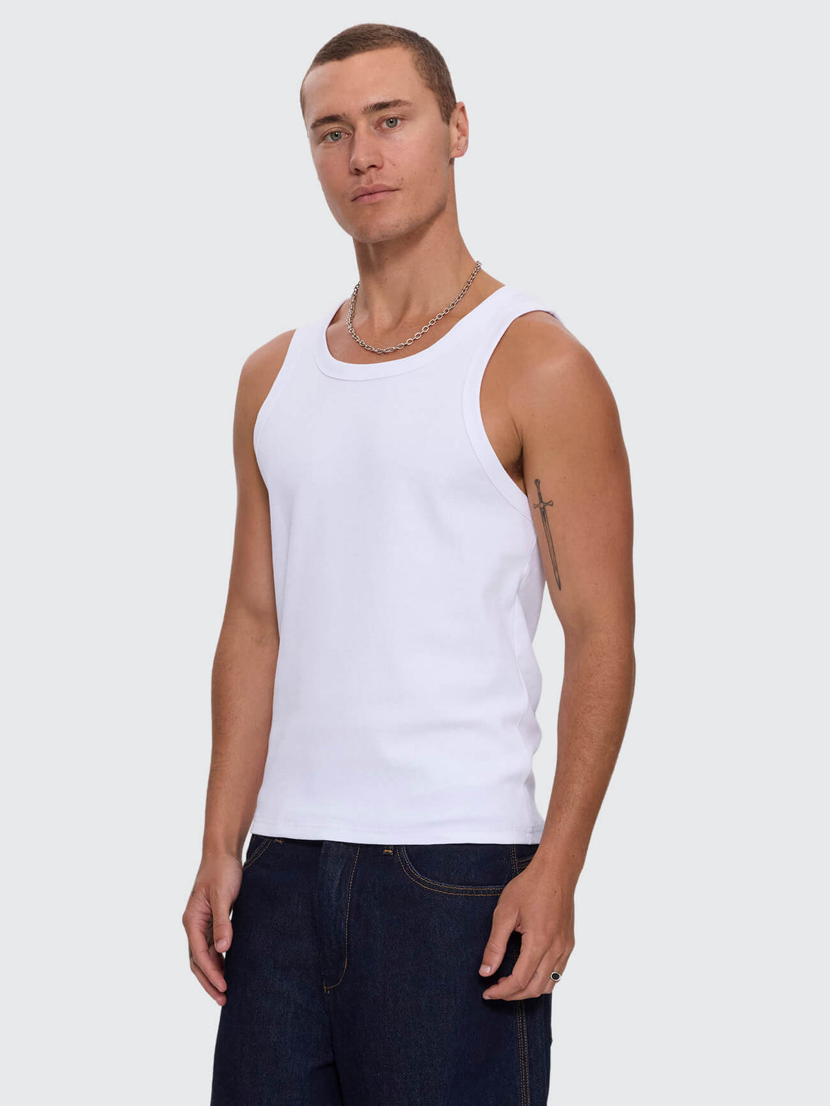 Base Rib Tank - White XS