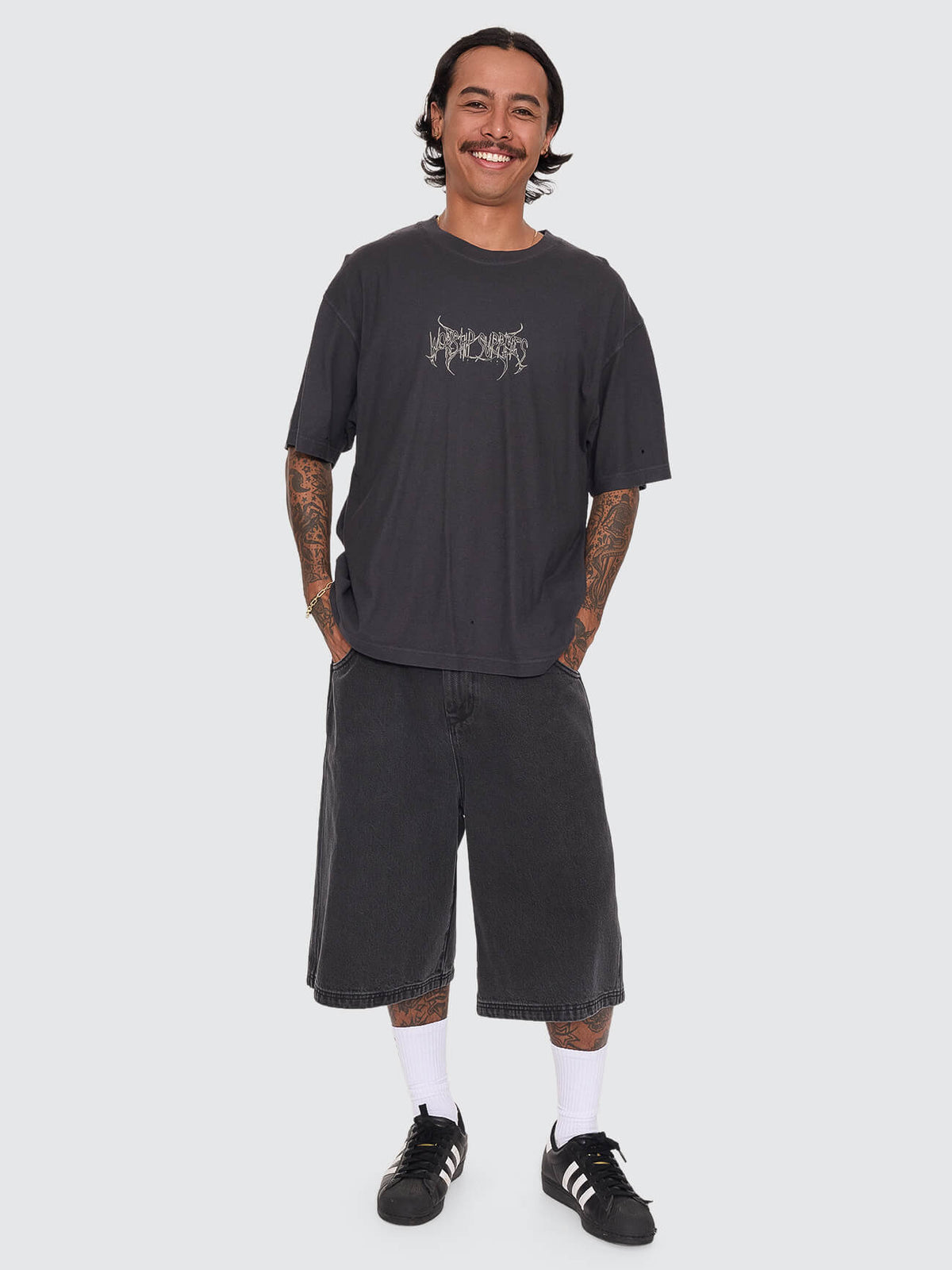 Spinal Cotton Linen Tee - Pigment Black XS