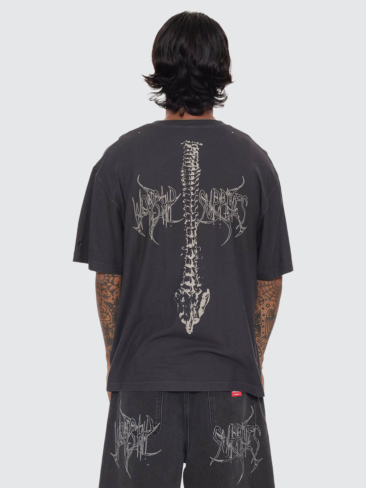 Spinal Cotton Linen Tee - Pigment Black XS