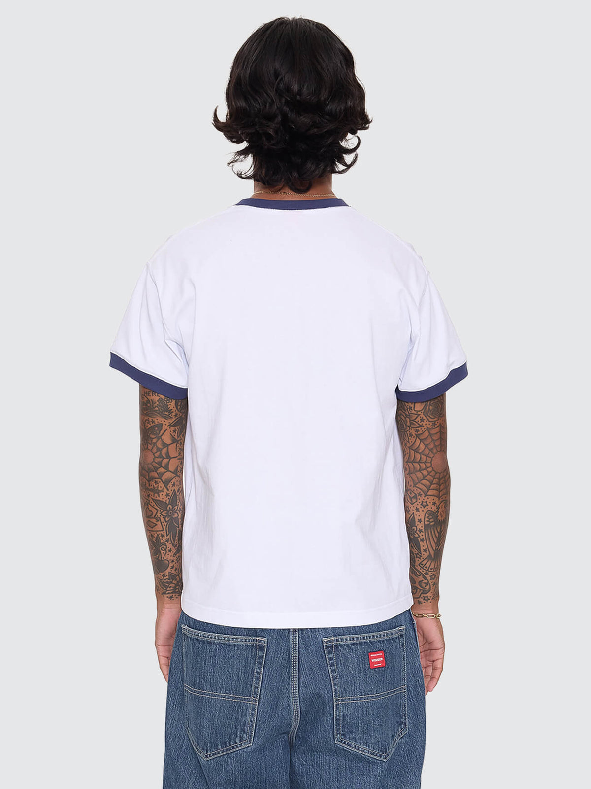 Synth Fitted Ringer Tee - White XXS