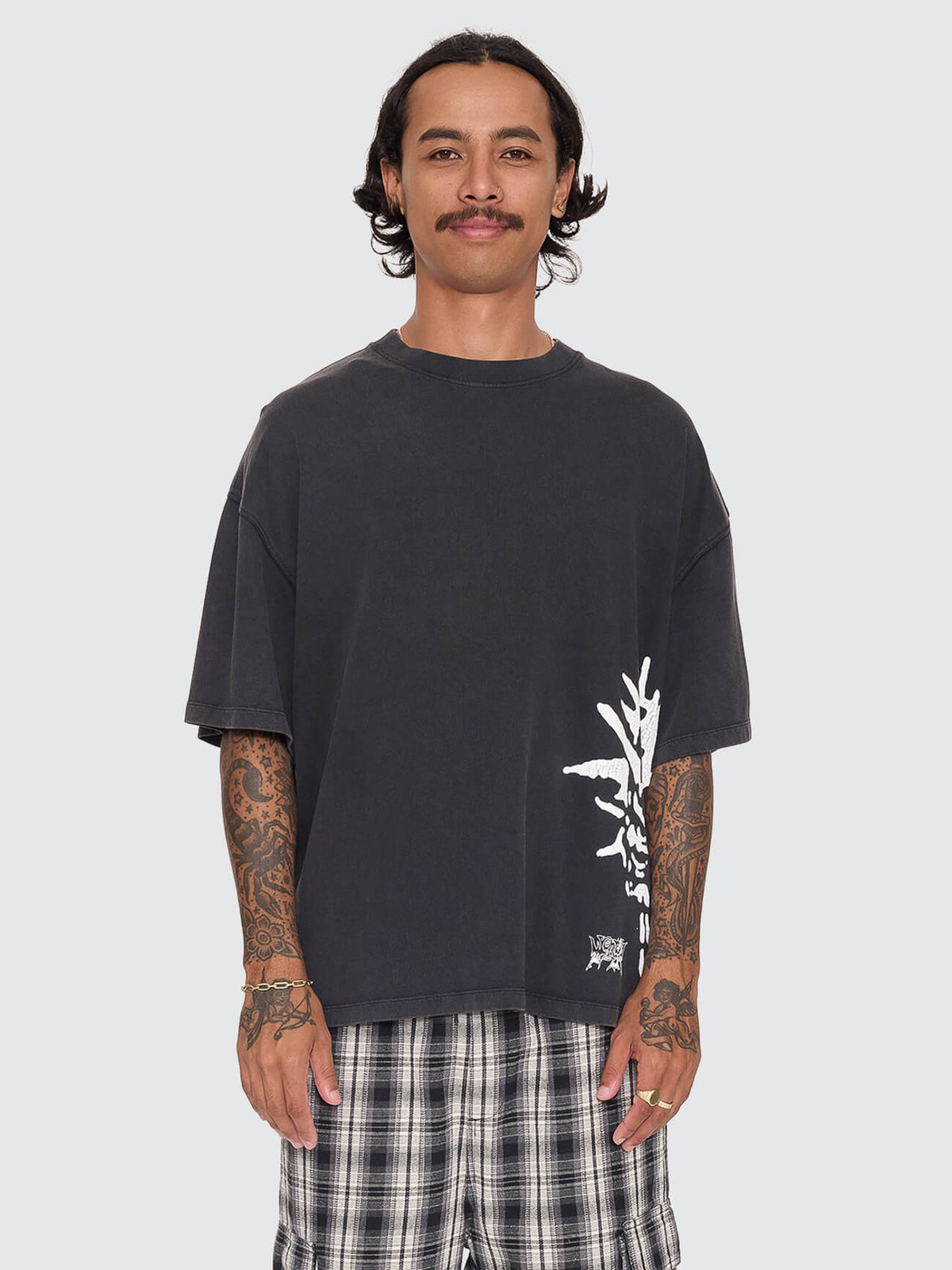 Hexed Box Crop Tee - Black XS