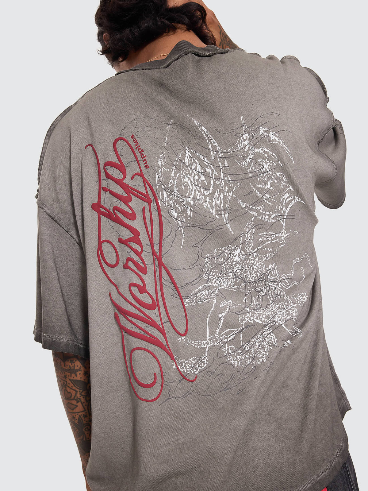 Rapt Reverse Box Crop Tee - Lava Black XXS