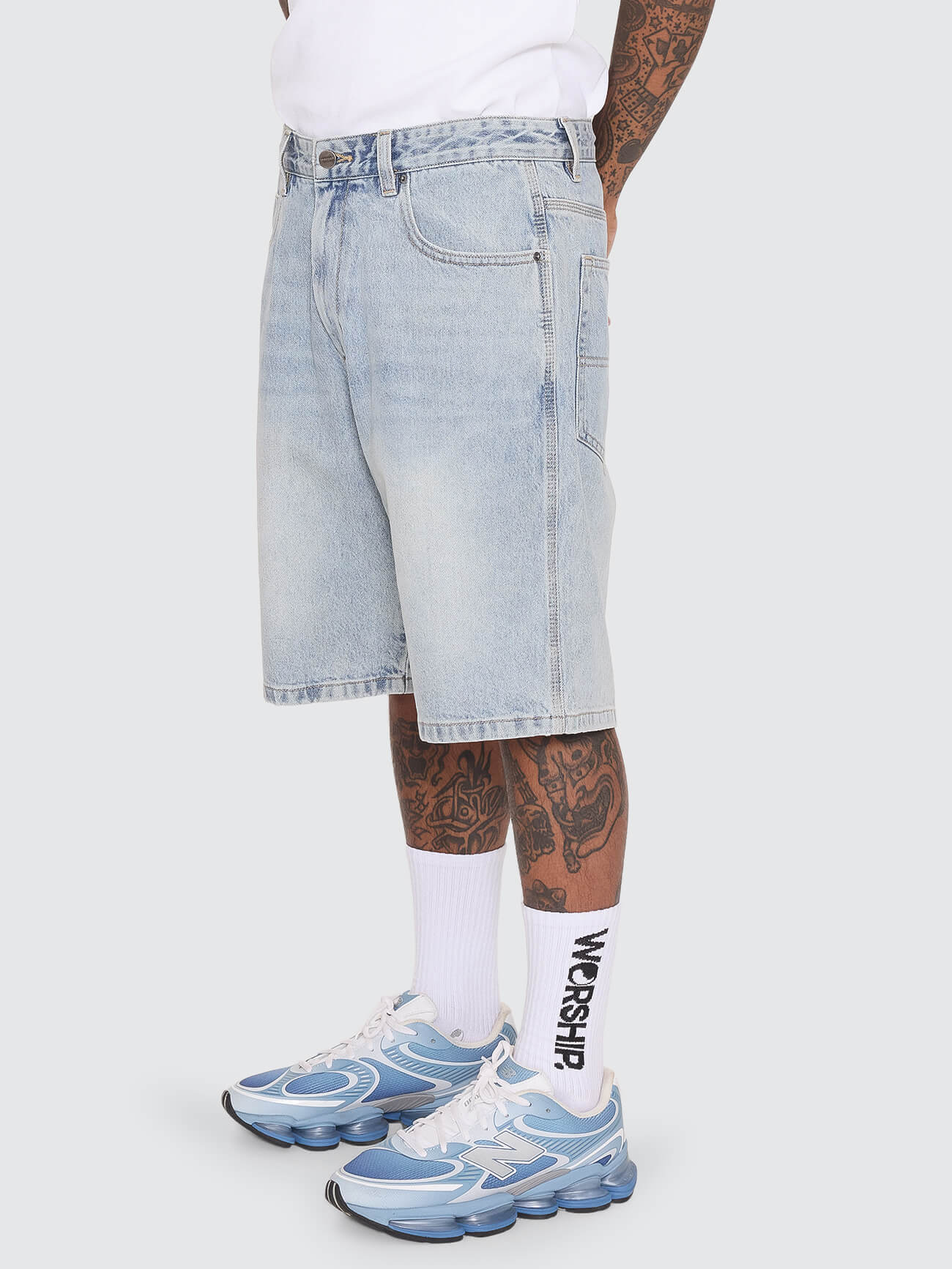 Dimension Big Dawg Jean Short - Faded Worn Blue 26