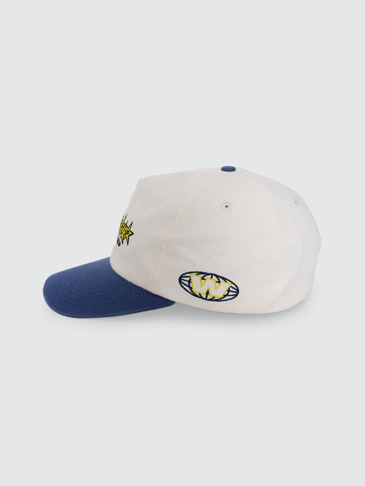 Feeva 5 Panel Hat - Coconut - Blue