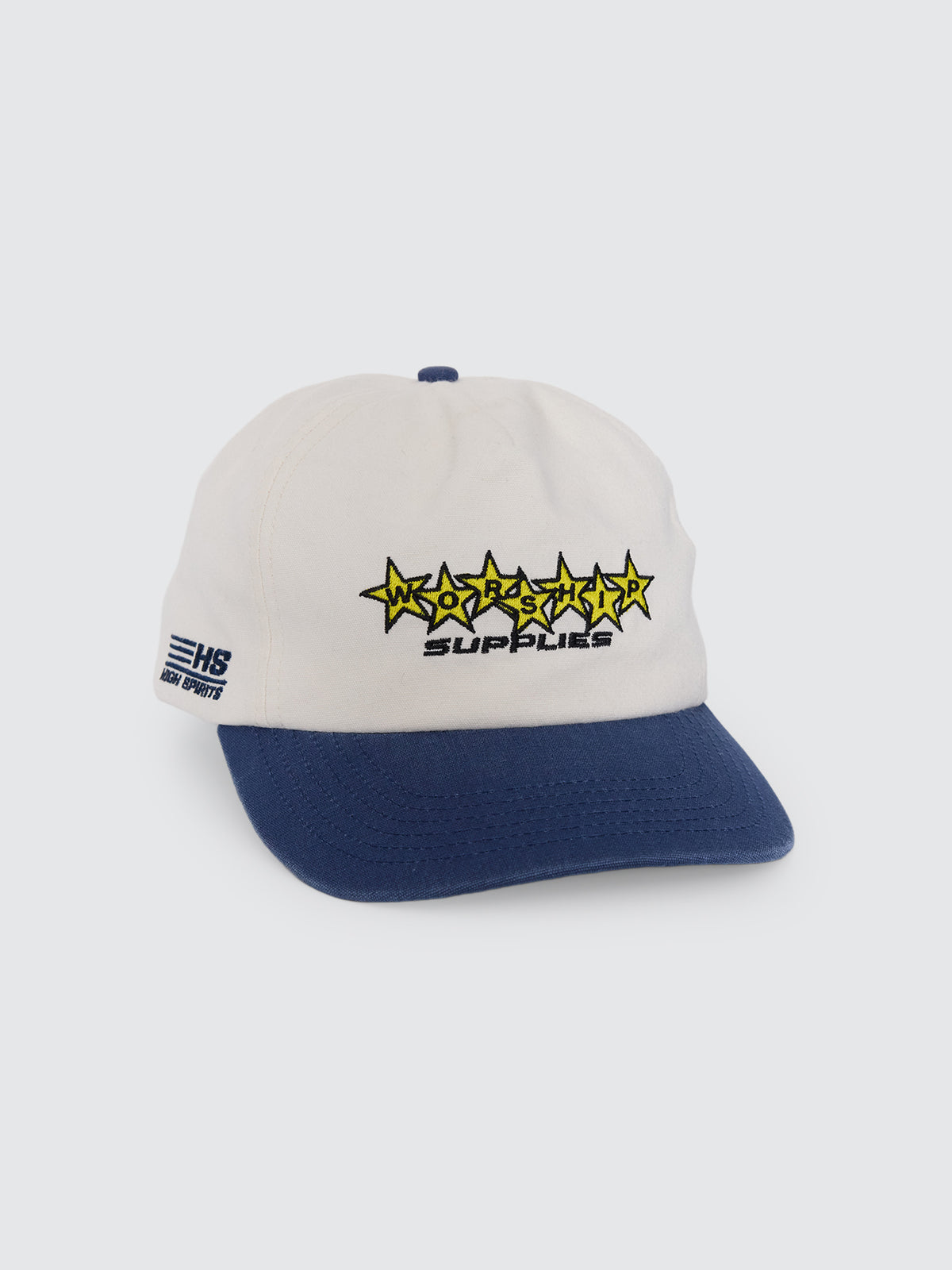 Feeva 5 Panel Hat - Coconut - Blue