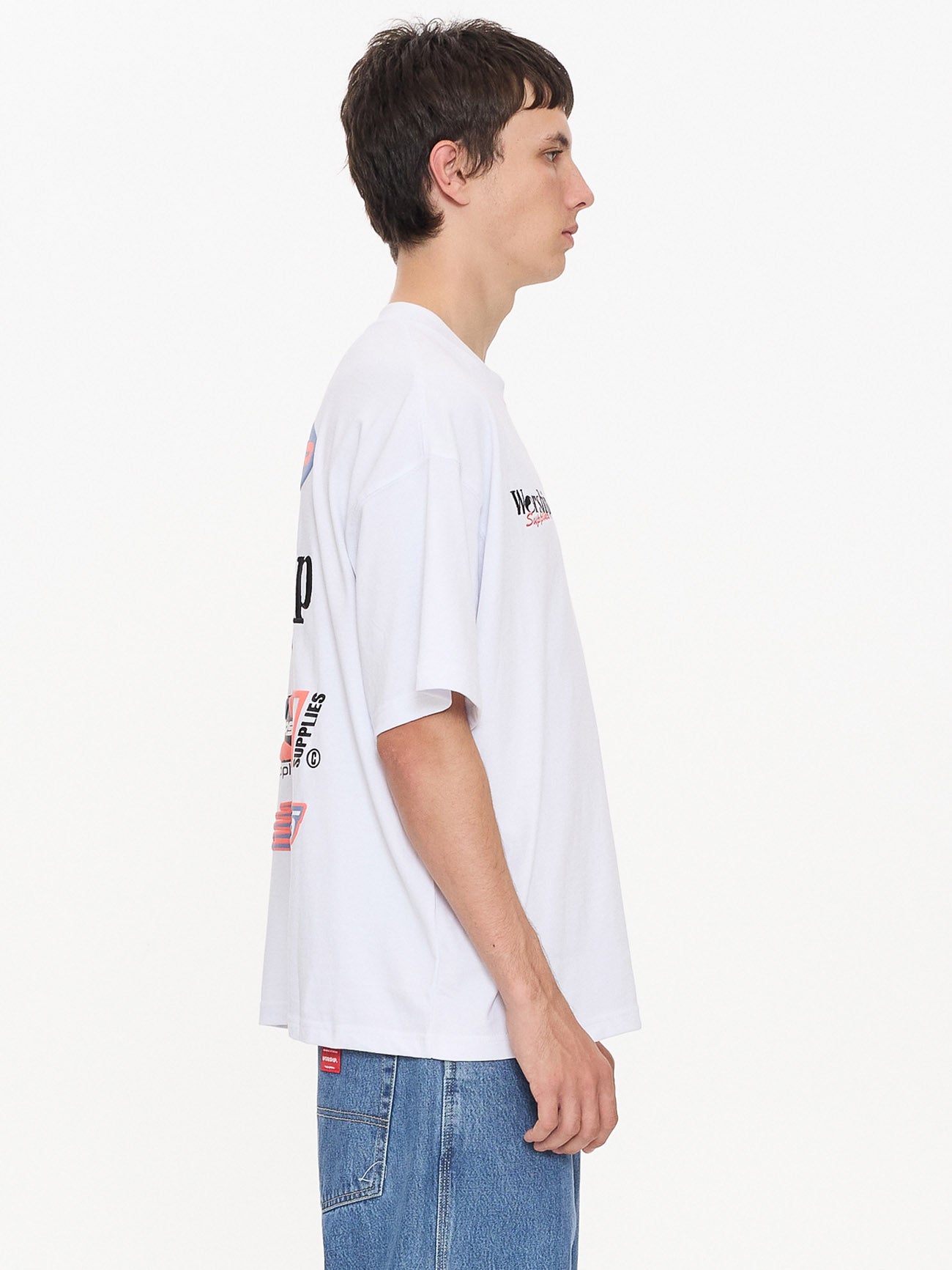 Pit Crew Oversize Tee - White