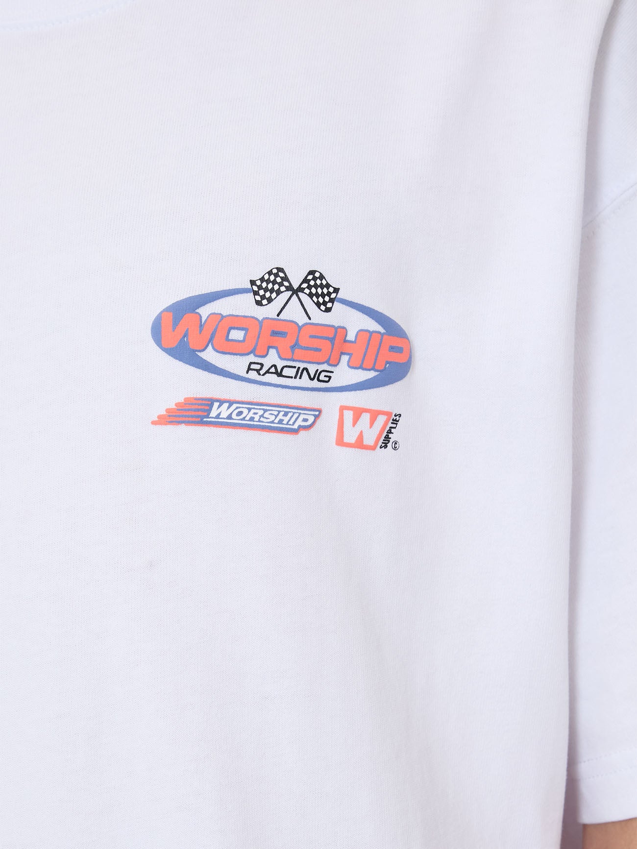 Pit Crew Oversize Tee - White