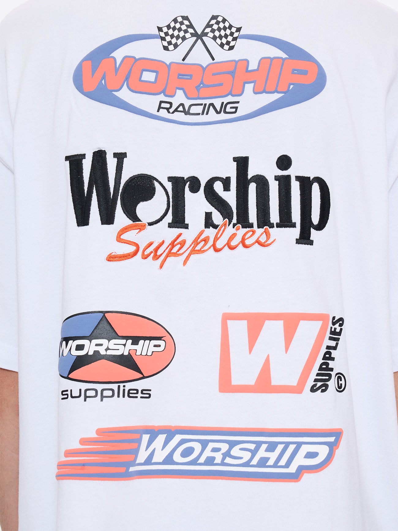 Pit Crew Oversize Tee - White